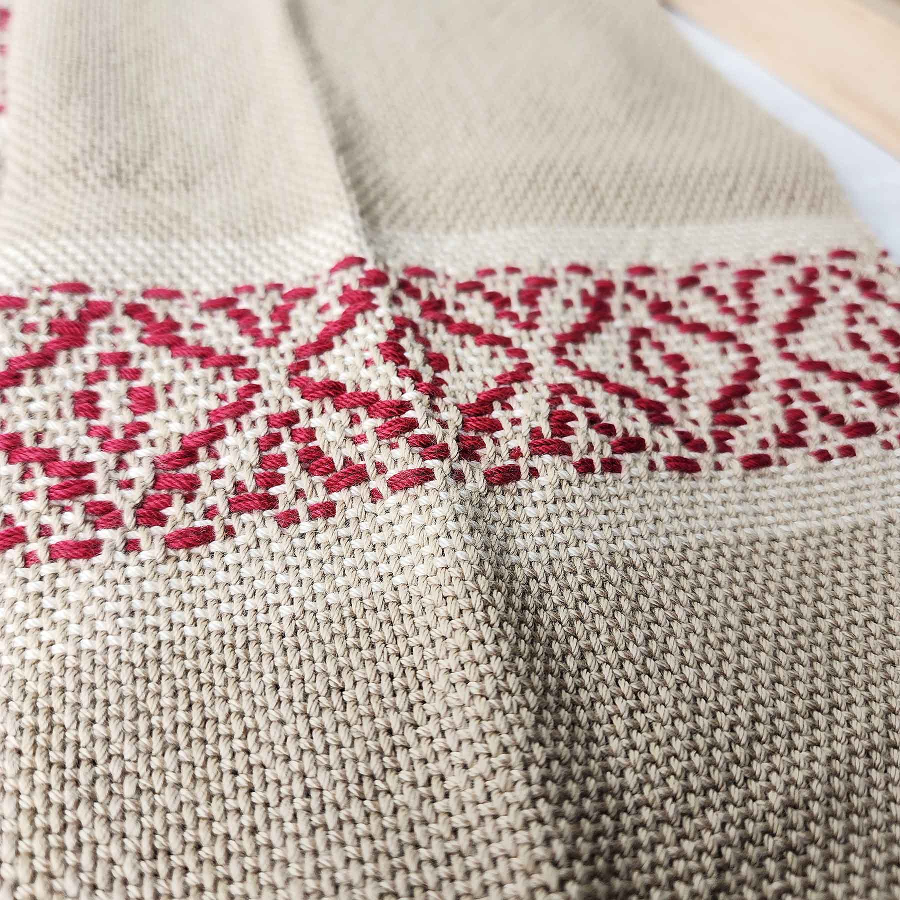 Woven Honeysuckle Overshot Red