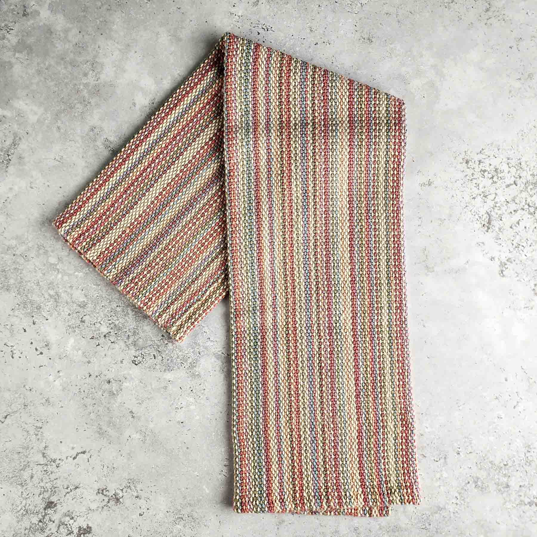 Woven Kitchen Towel; Lilac/Lime
