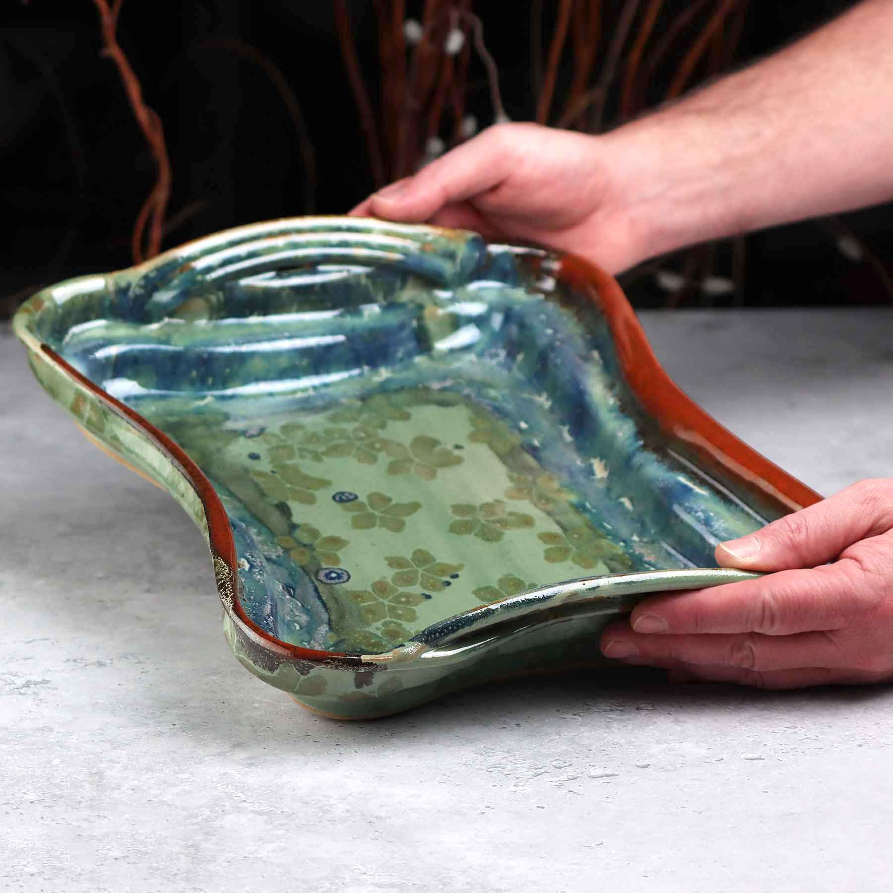 Rectangle Dish w/Handles