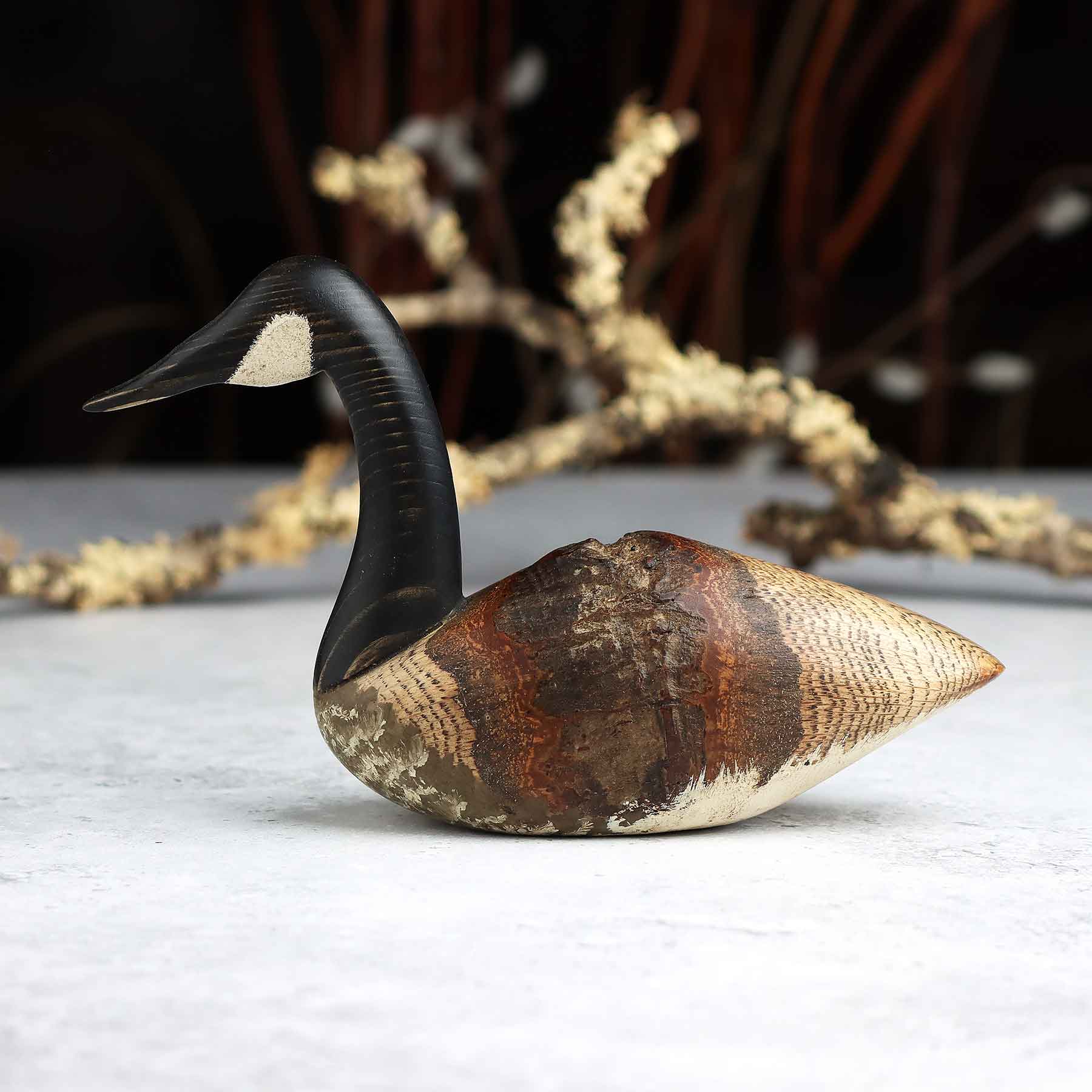 Mini Goose Decoy in Elm