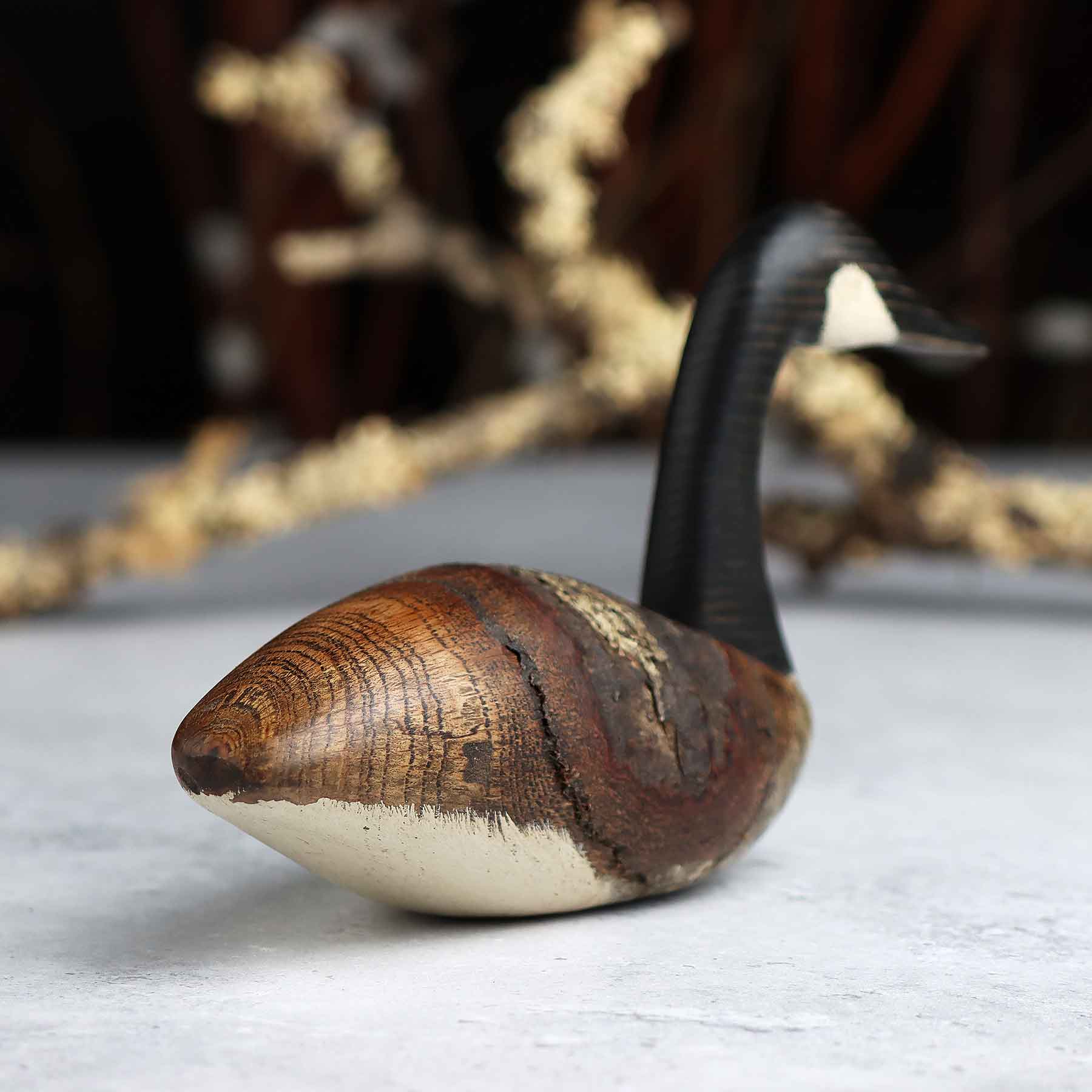 Mini Goose Decoy in Elm