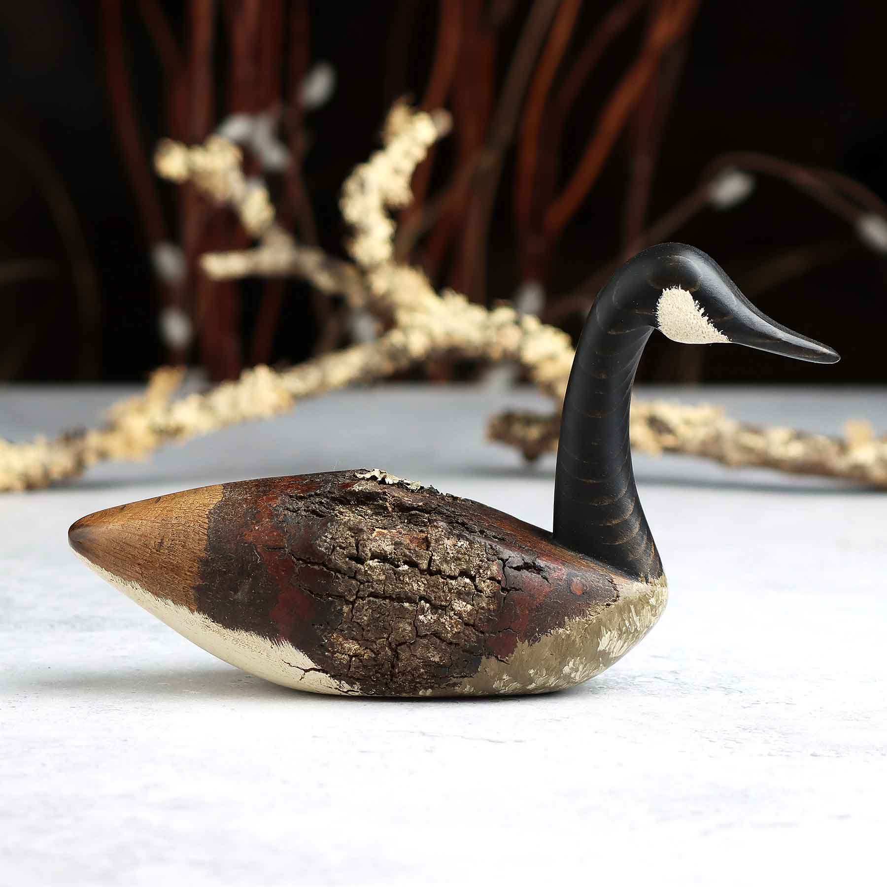 Mini Goose Decoy in Elm