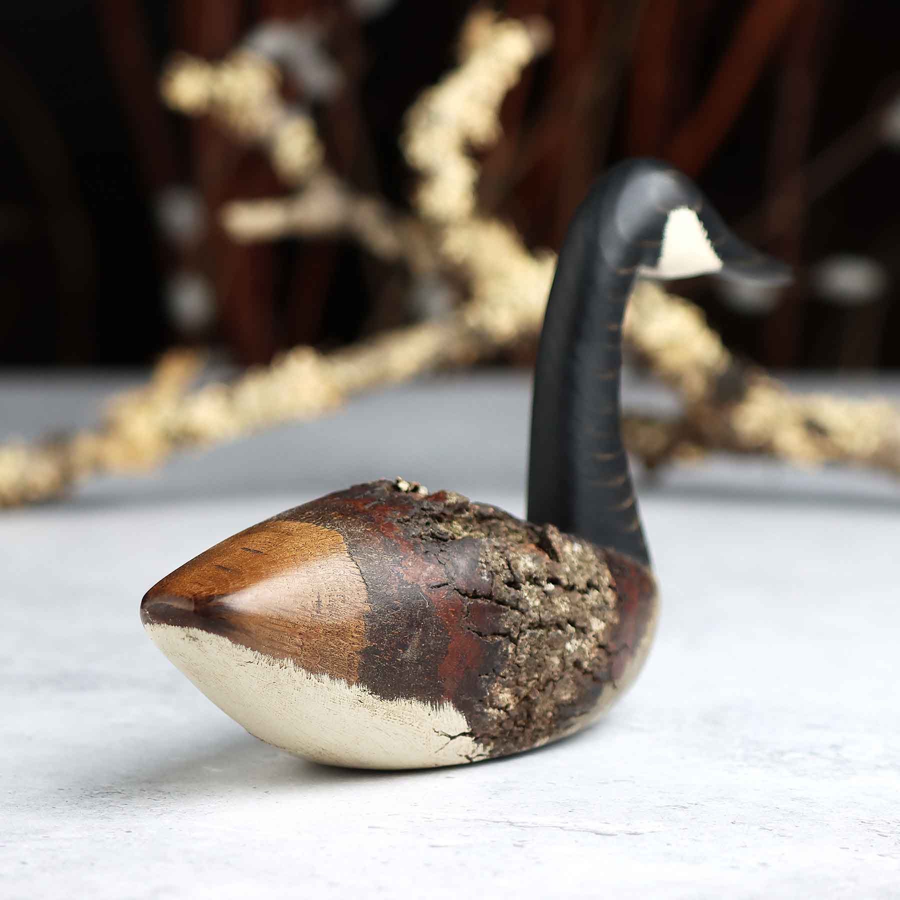 Mini Goose Decoy in Elm