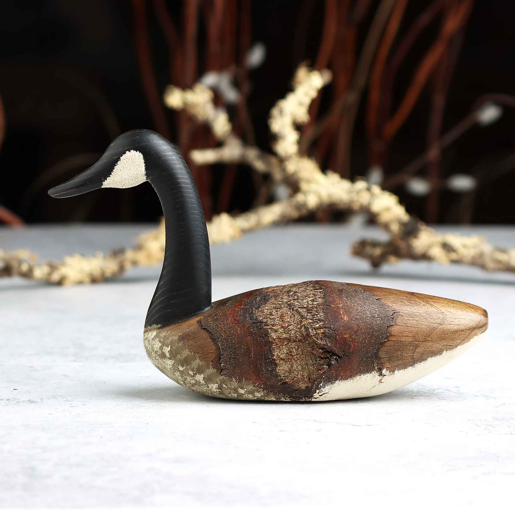 Mini Goose Decoy in Elm