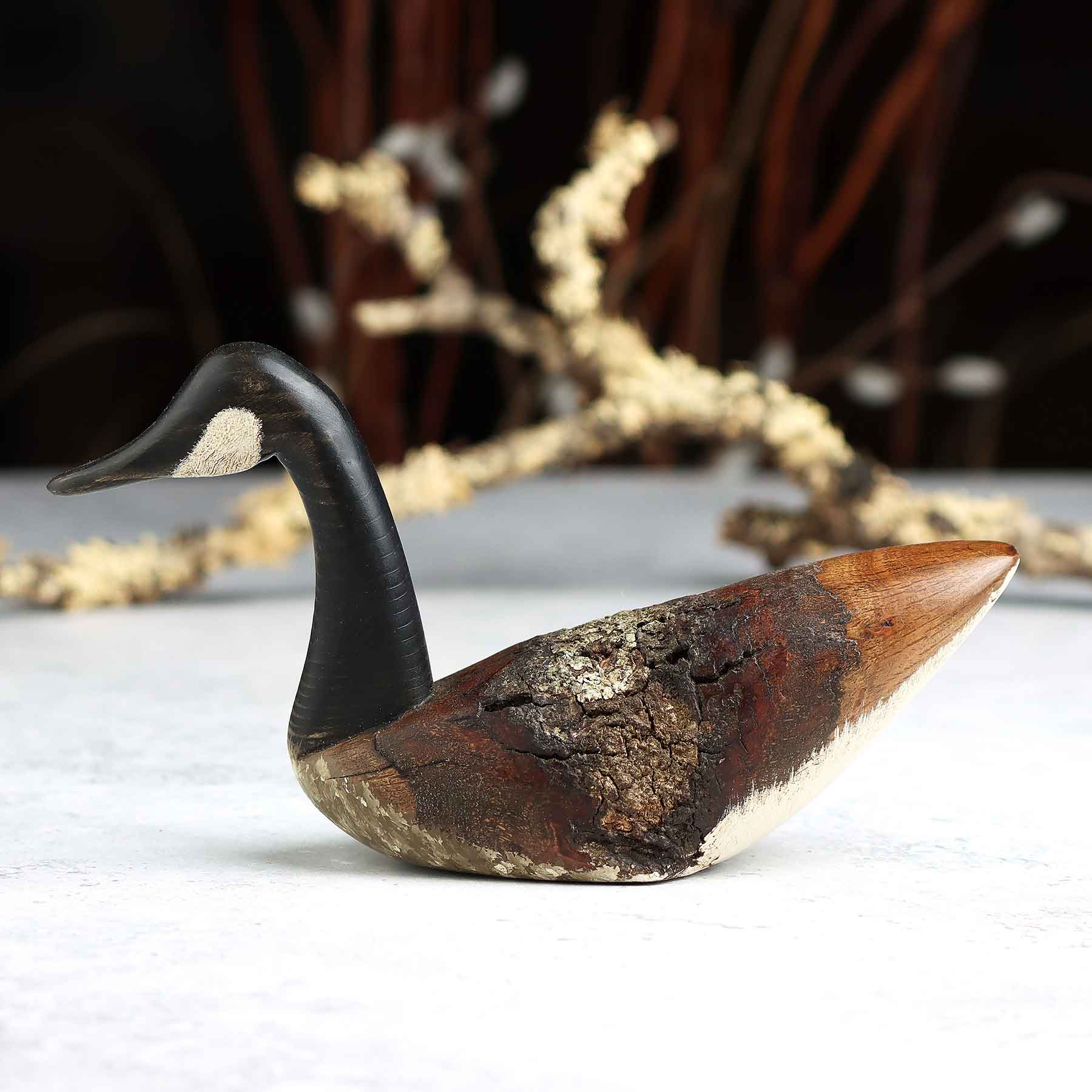 Mini Goose Decoy in Elm