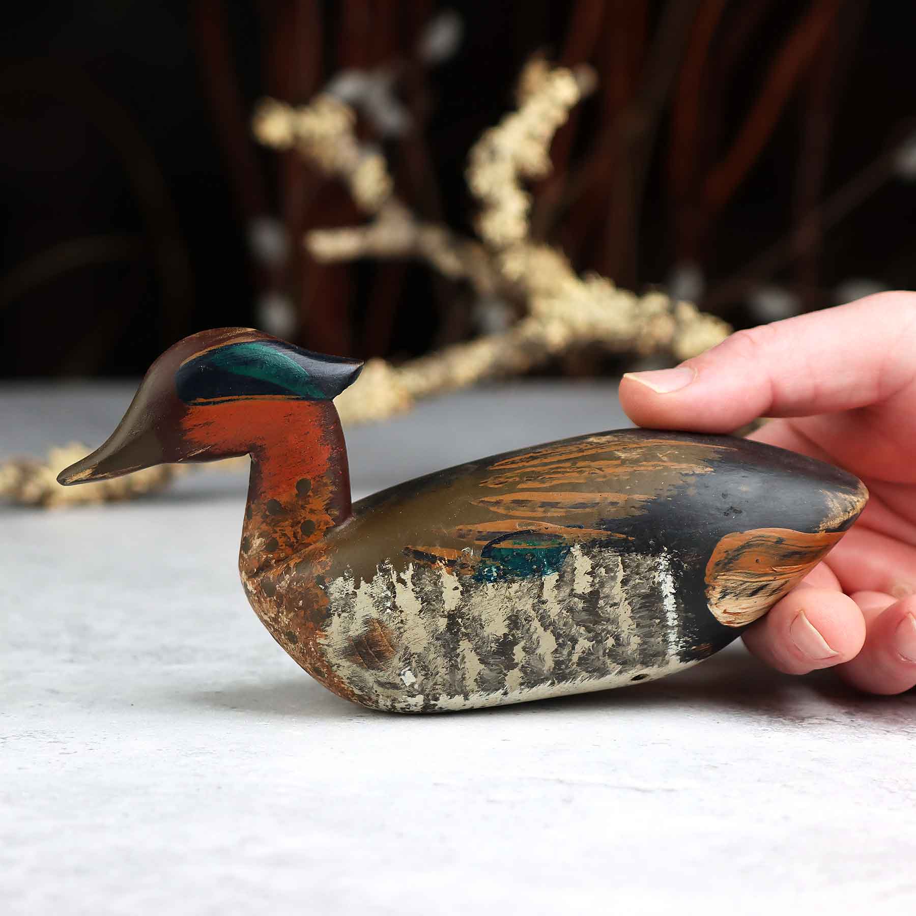 Mini Wood Duck Decoy