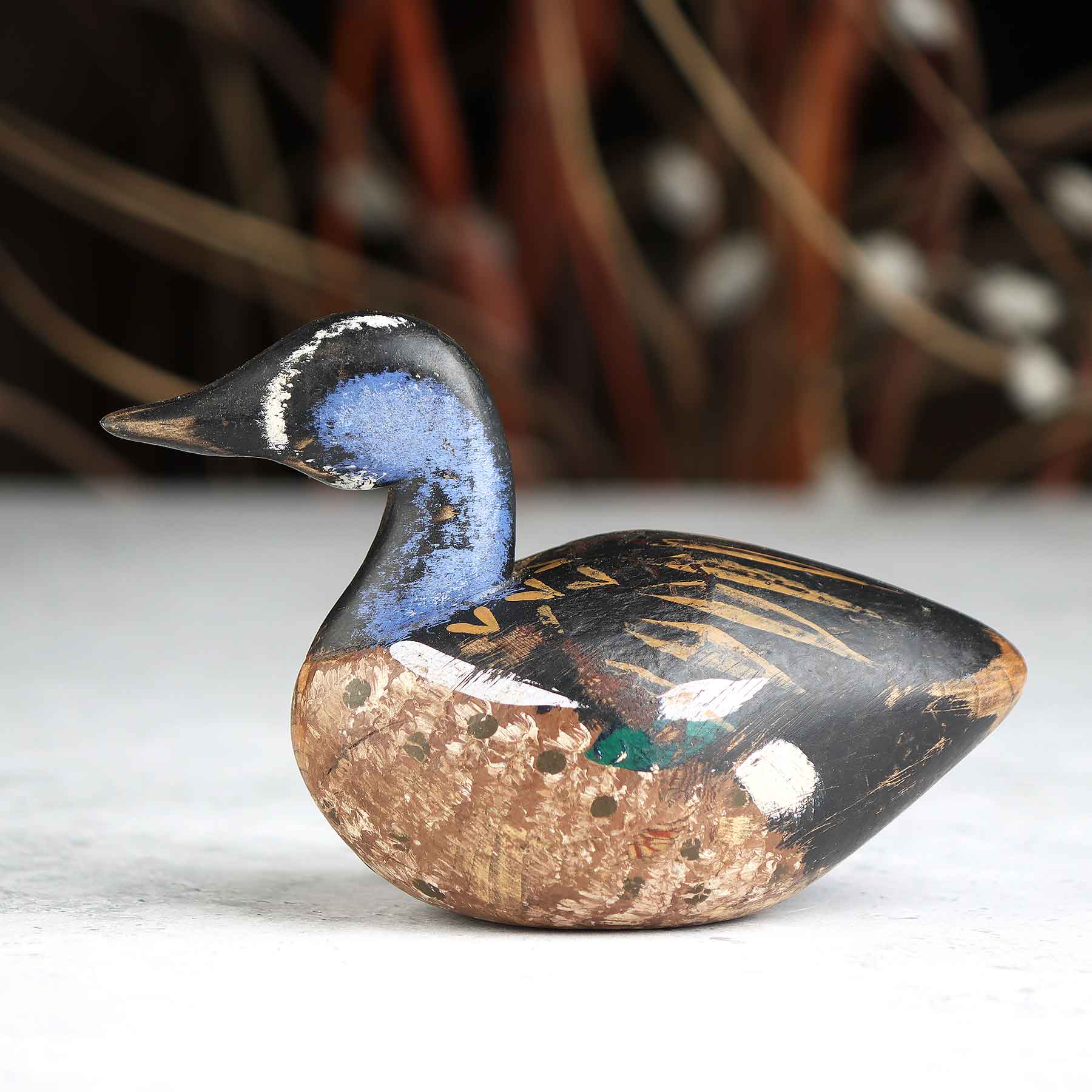 Mini Painted Blue Neck Decoy