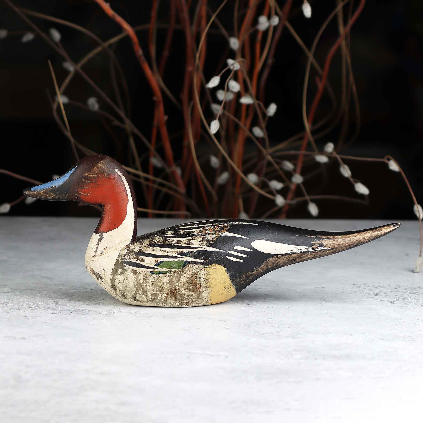 Medium Painted Pintail Drake Decoy