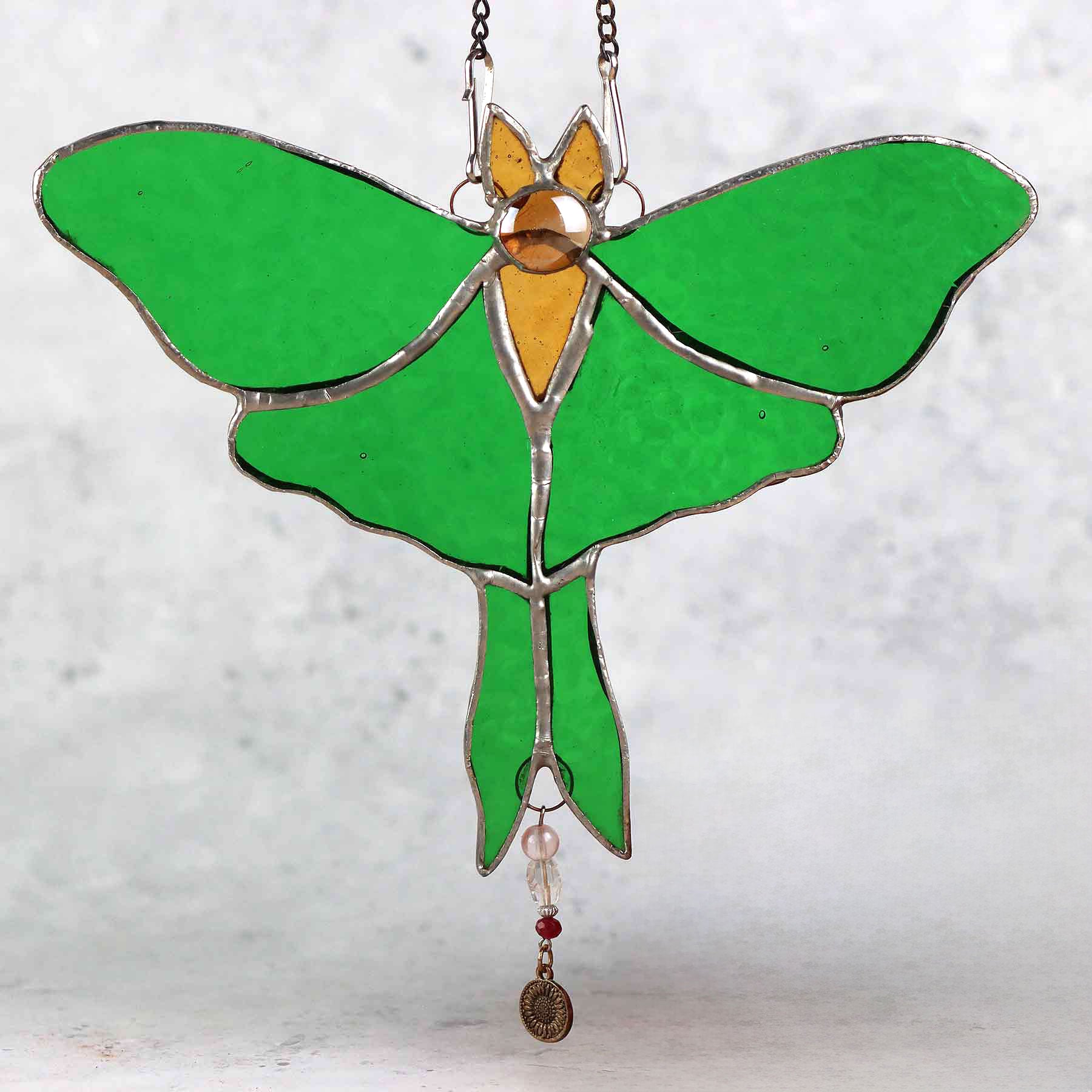 Stained Glass Luna Moth