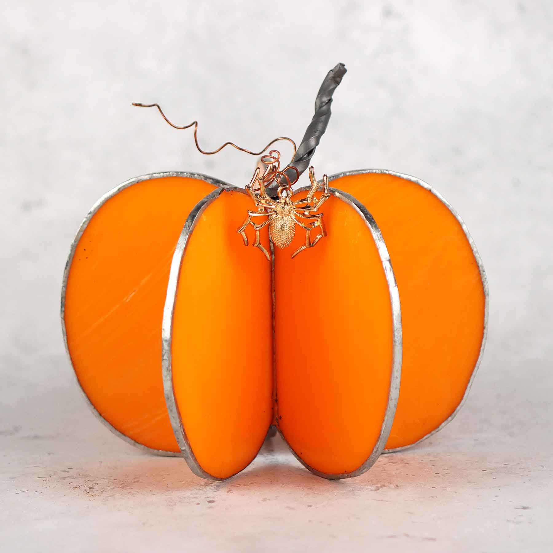 Stained Glass Orange Pumpkin