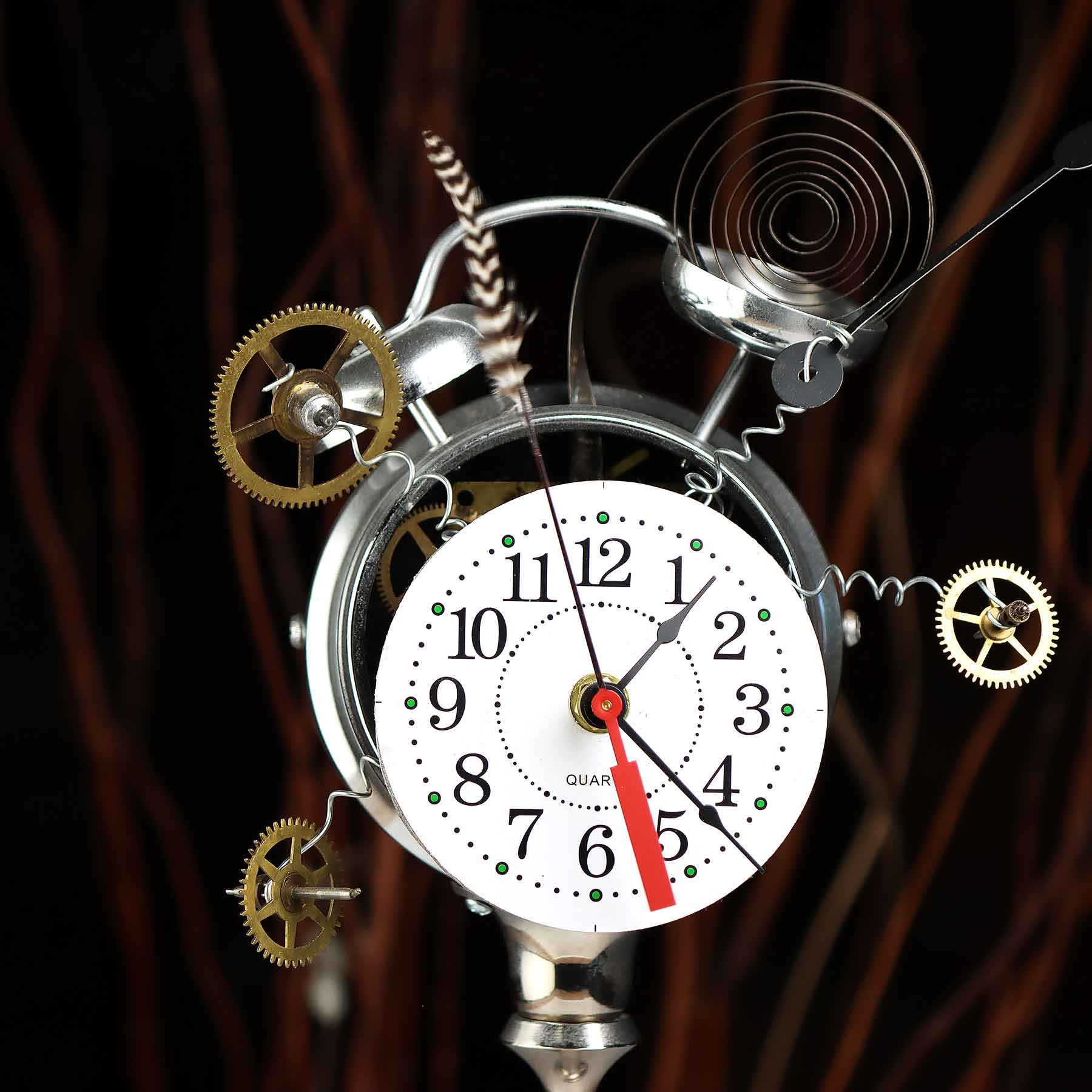 Quartz On A Stix Clock