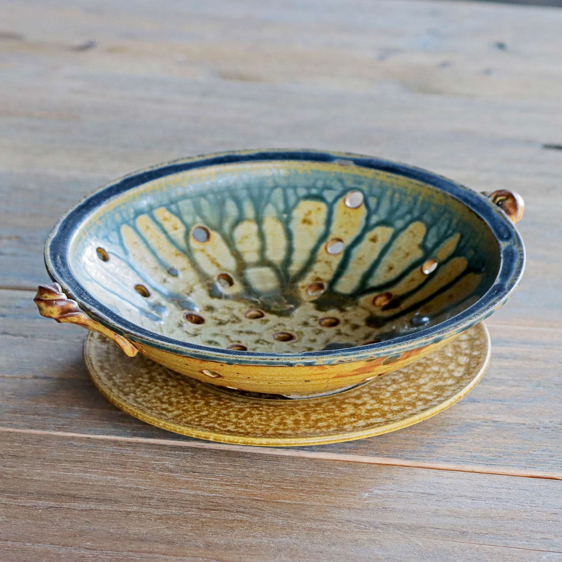 Berry Bowl Yellow Blue Ash