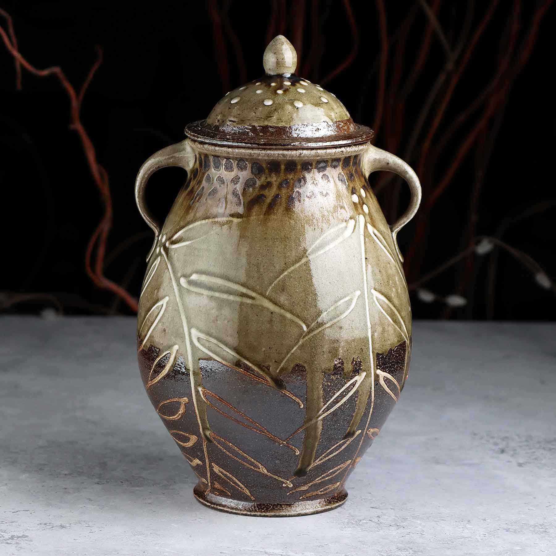 Salt-glazed Lidded Jar