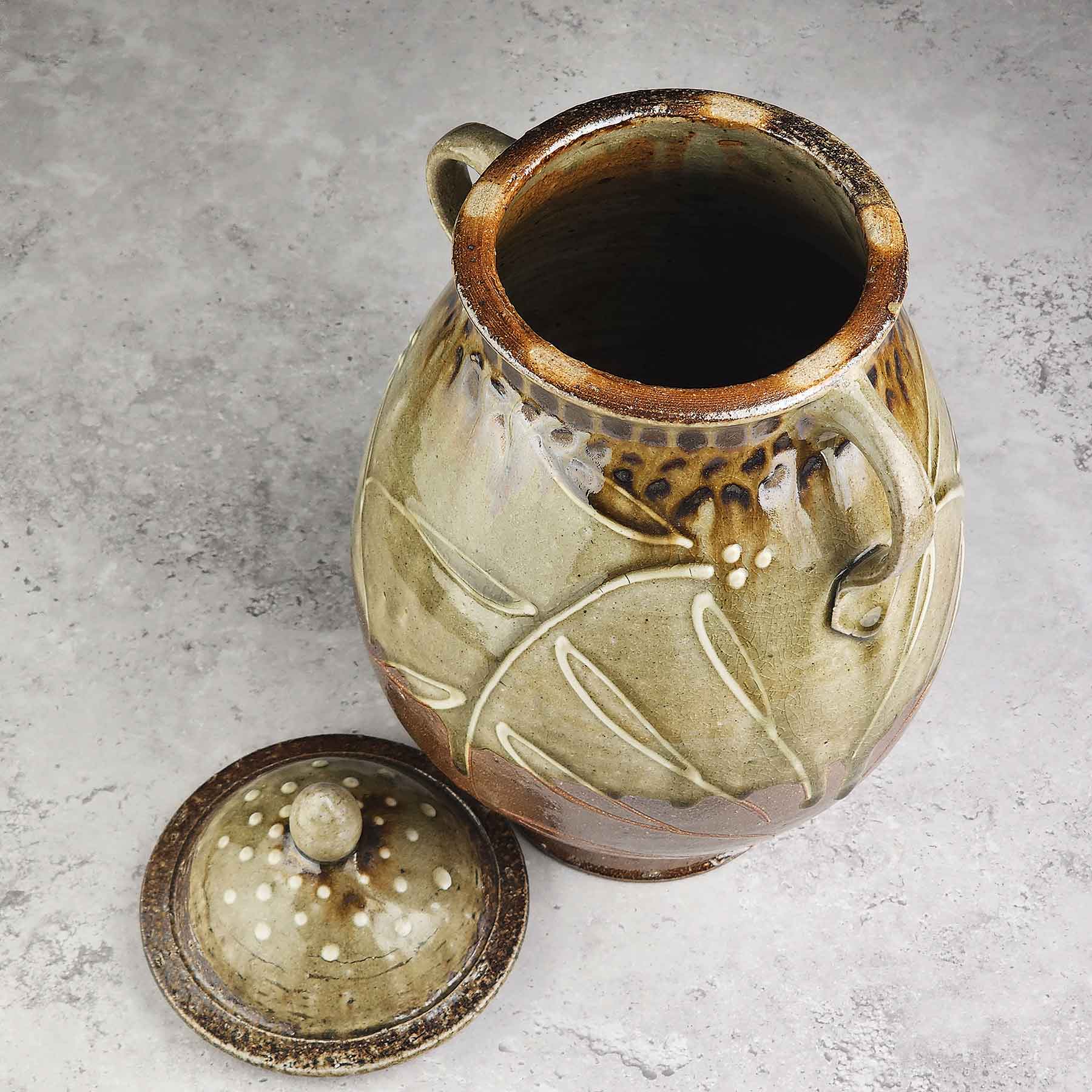 Salt-glazed Lidded Jar