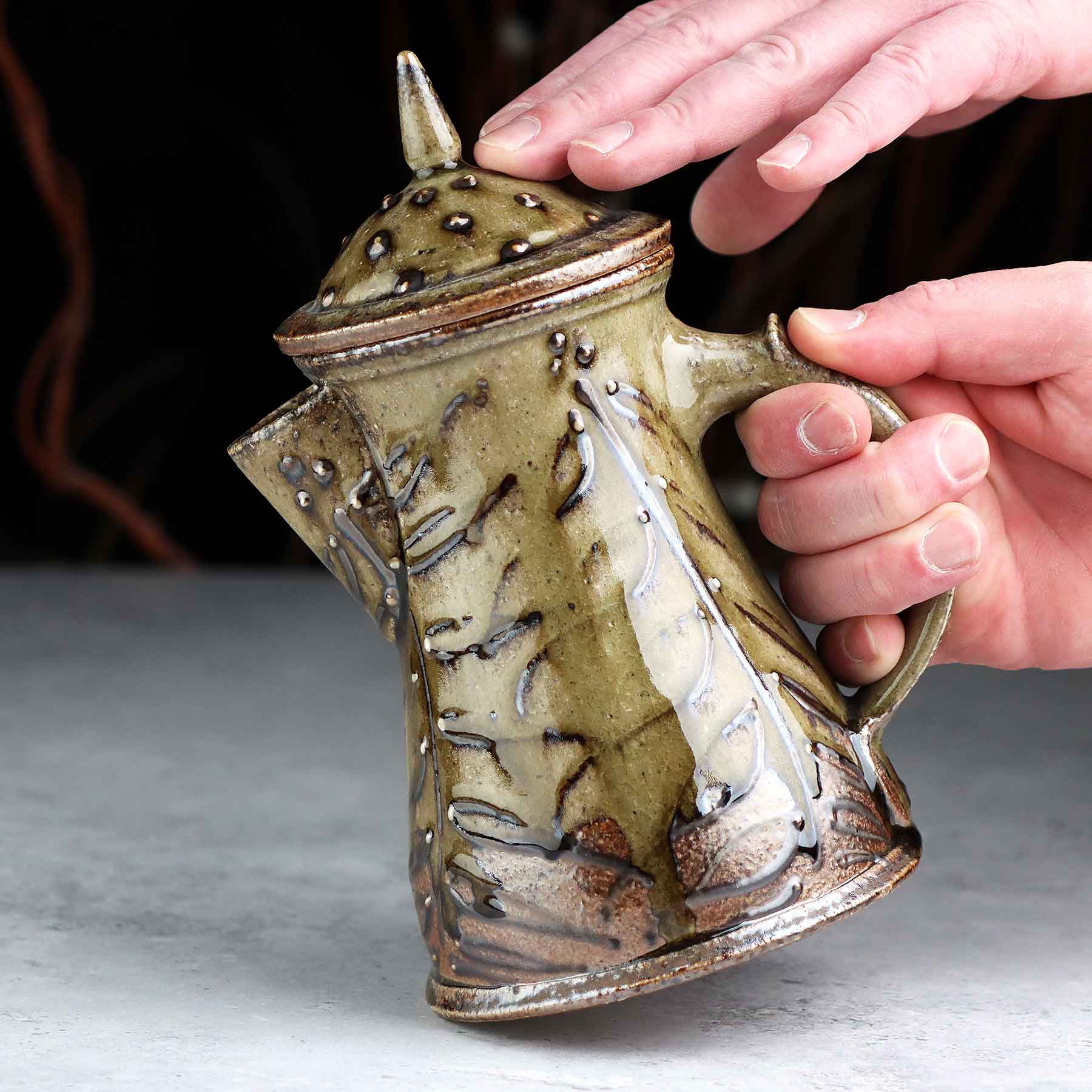 Salt-glazed Coffee Pot