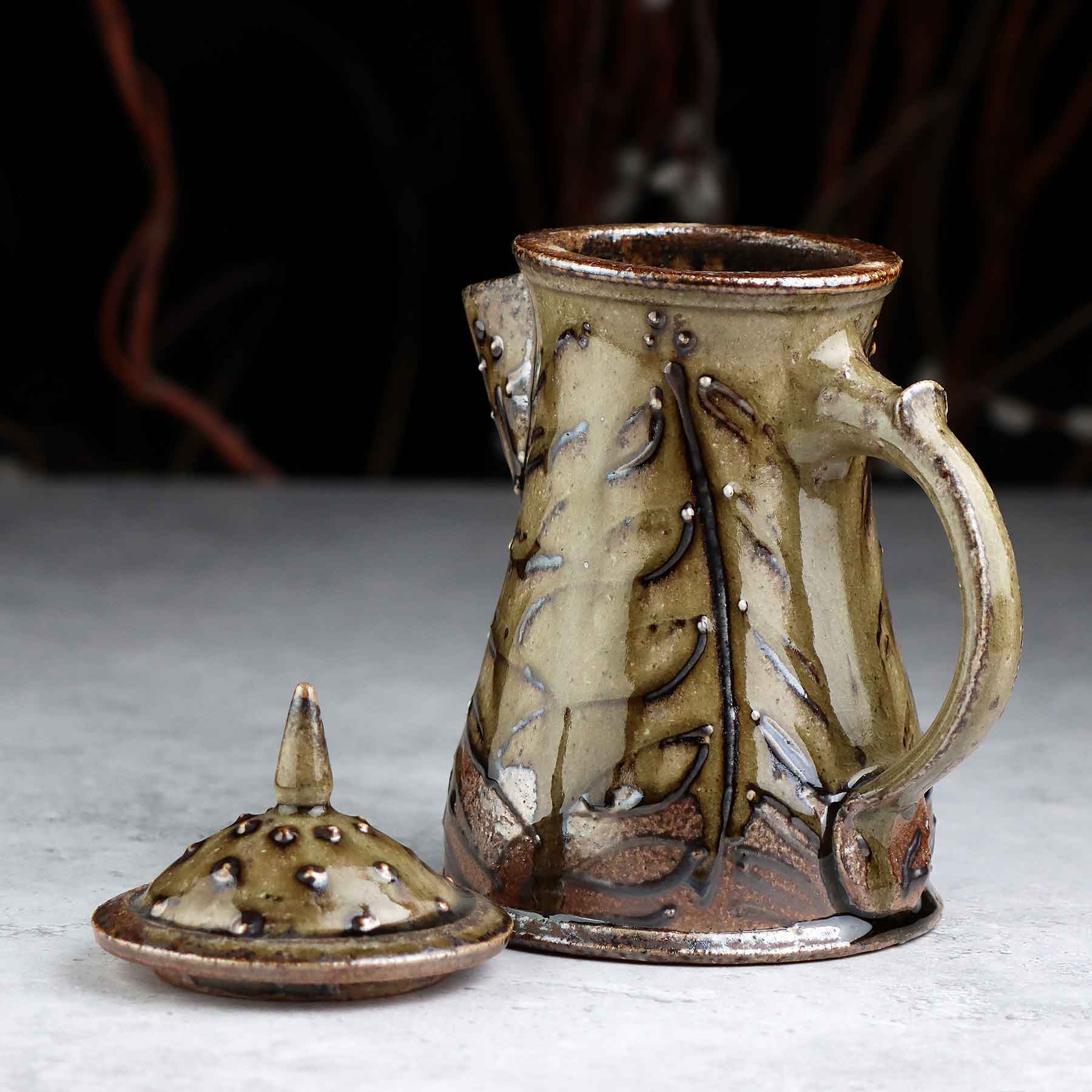 Salt-glazed Coffee Pot