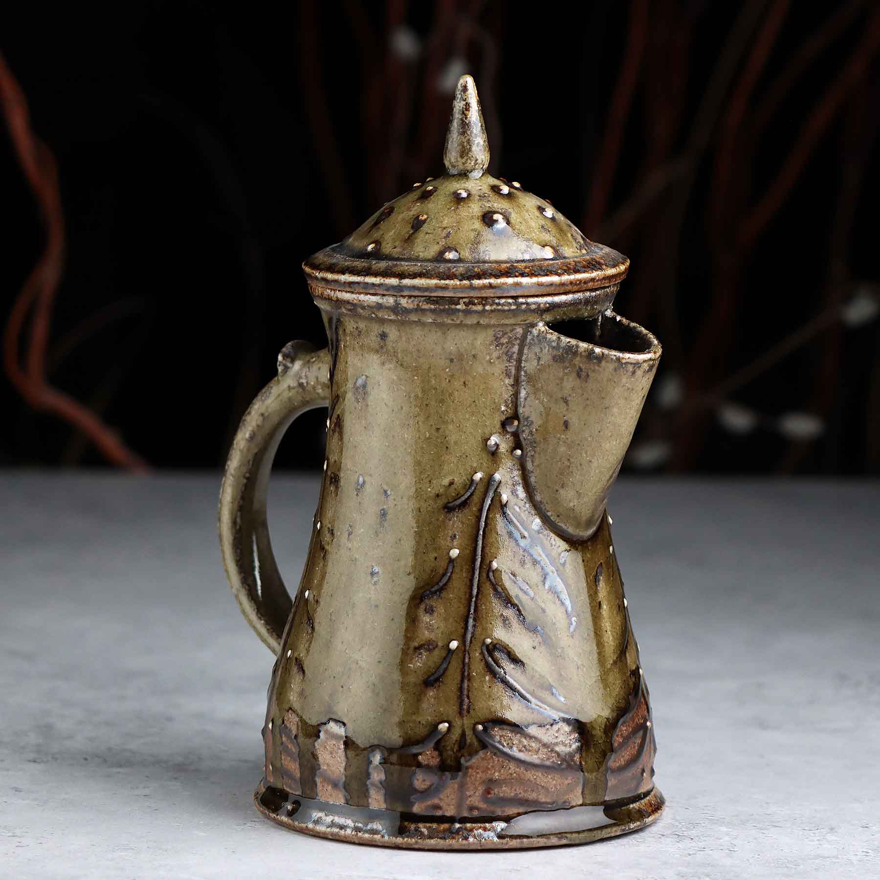 Salt-glazed Coffee Pot