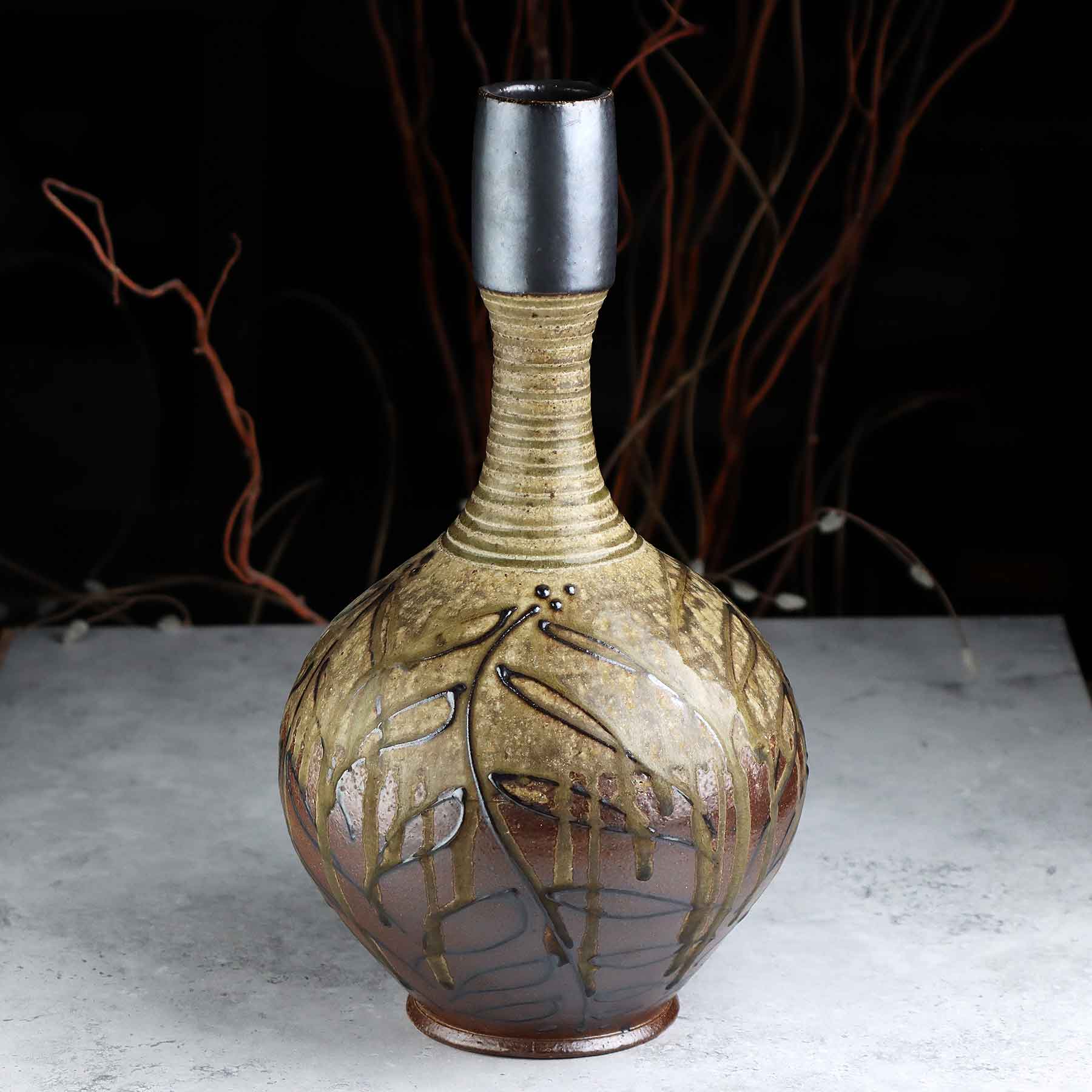 Wood-fired Bottle-neck Vase