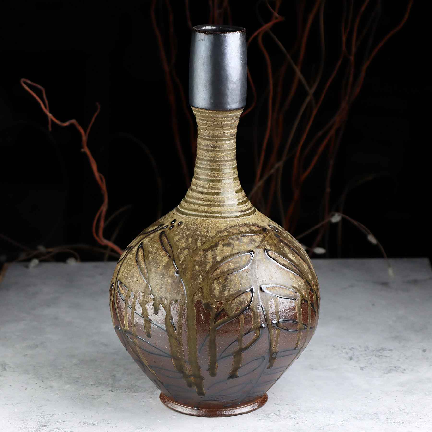 Wood-fired Bottle-neck Vase