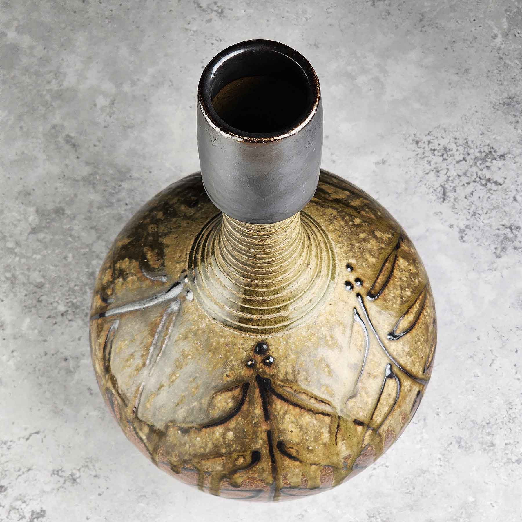 Wood-fired Bottle-neck Vase