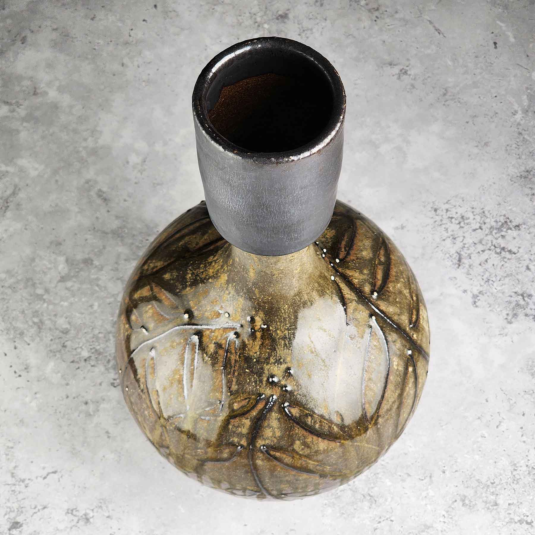 Wood-fired Bottle-neck Vase