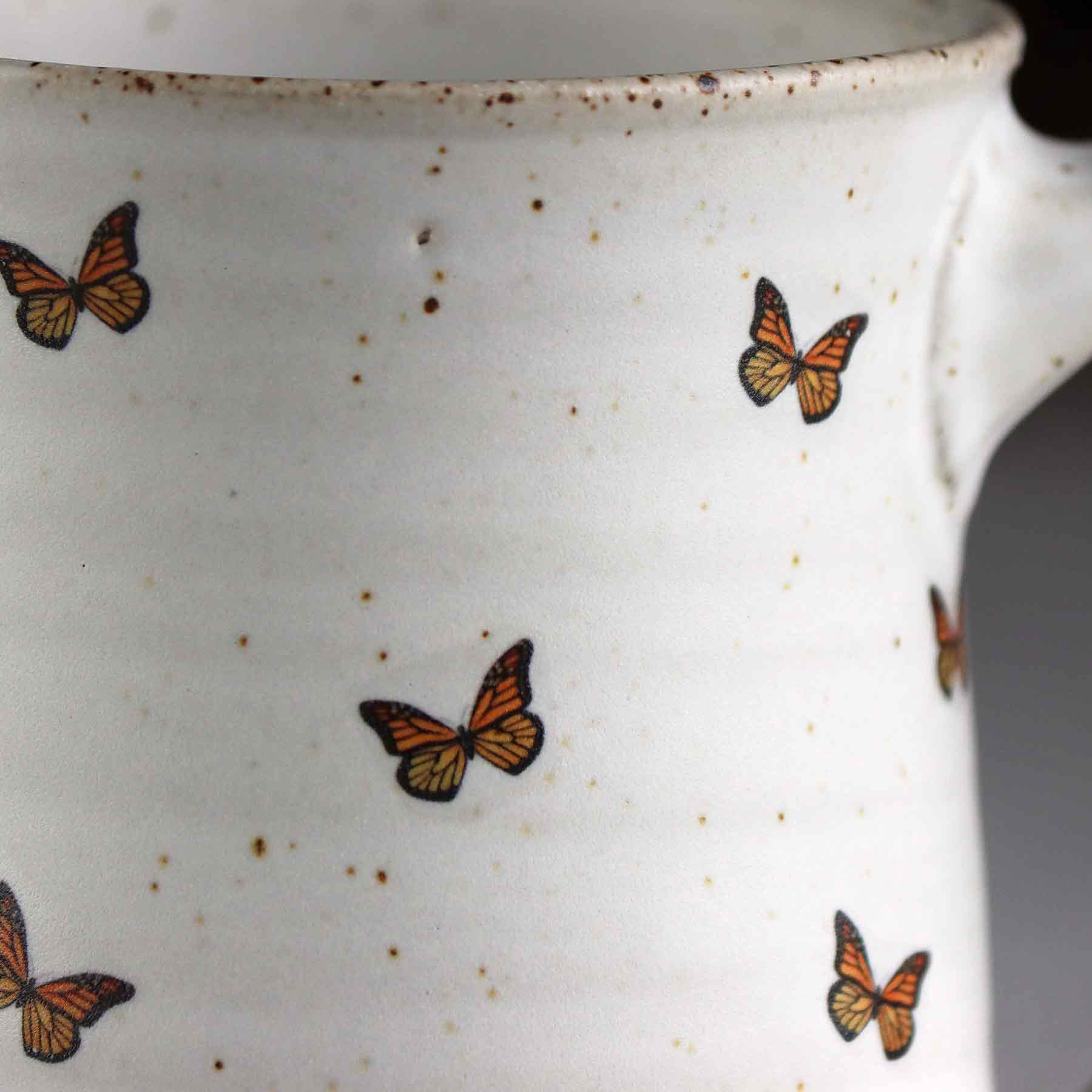 Short Mug w/Monarch Butterflies