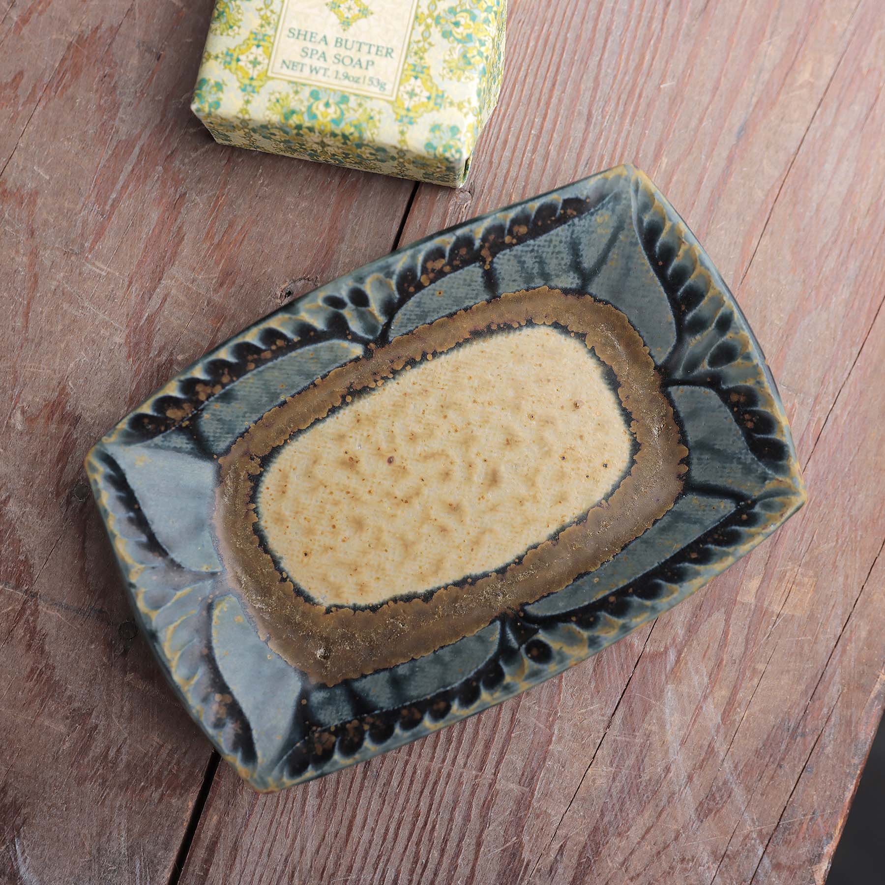 Soap Dish in Yellow Blue Ash