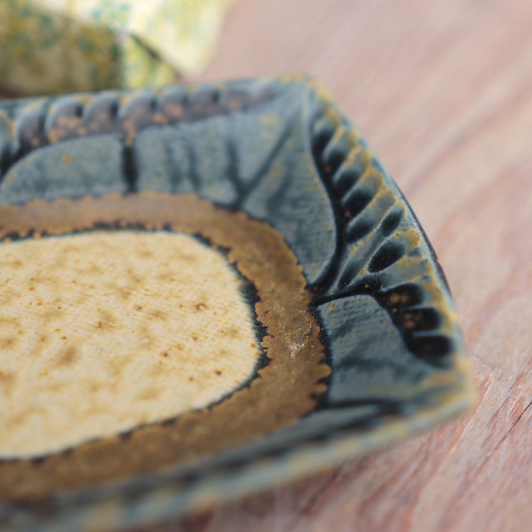 Soap Dish in Yellow Blue Ash