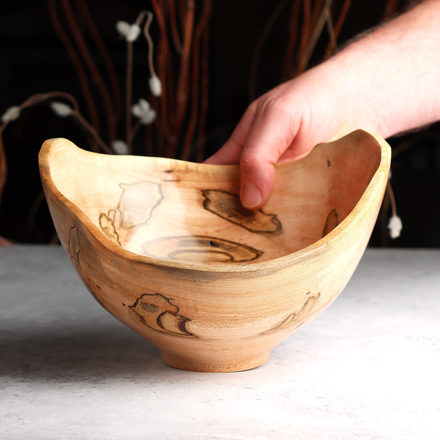 Oval Maple Bowl