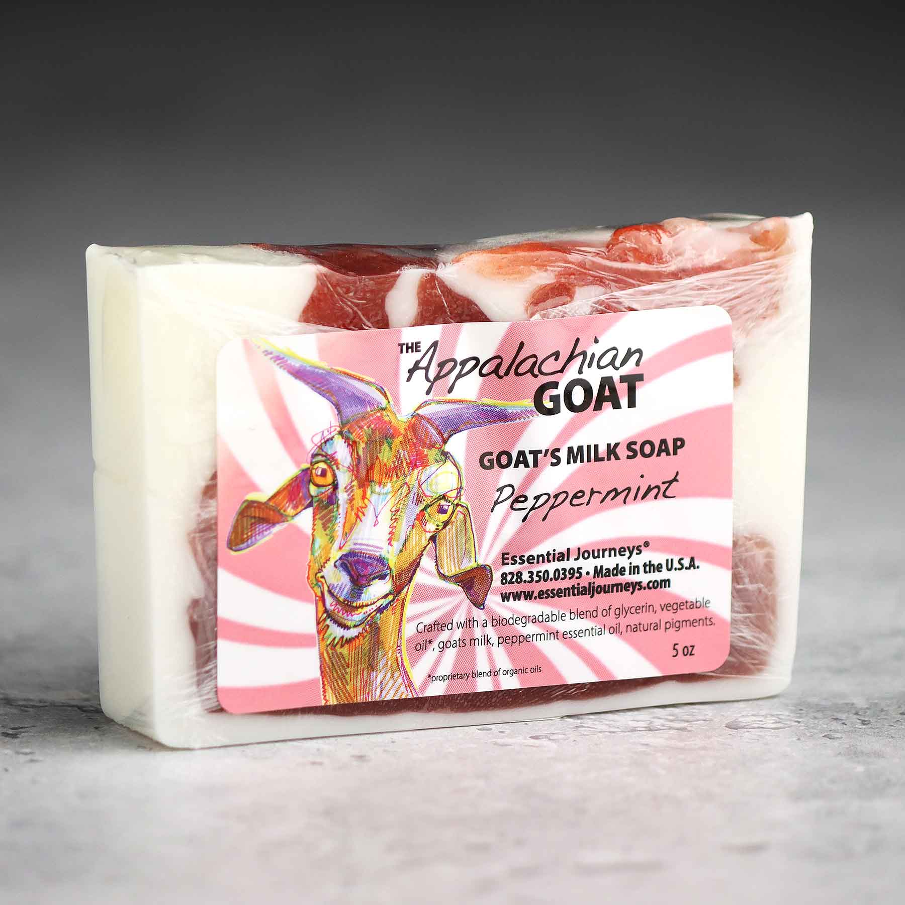 Peppermint Goat's Milk Soap Slice