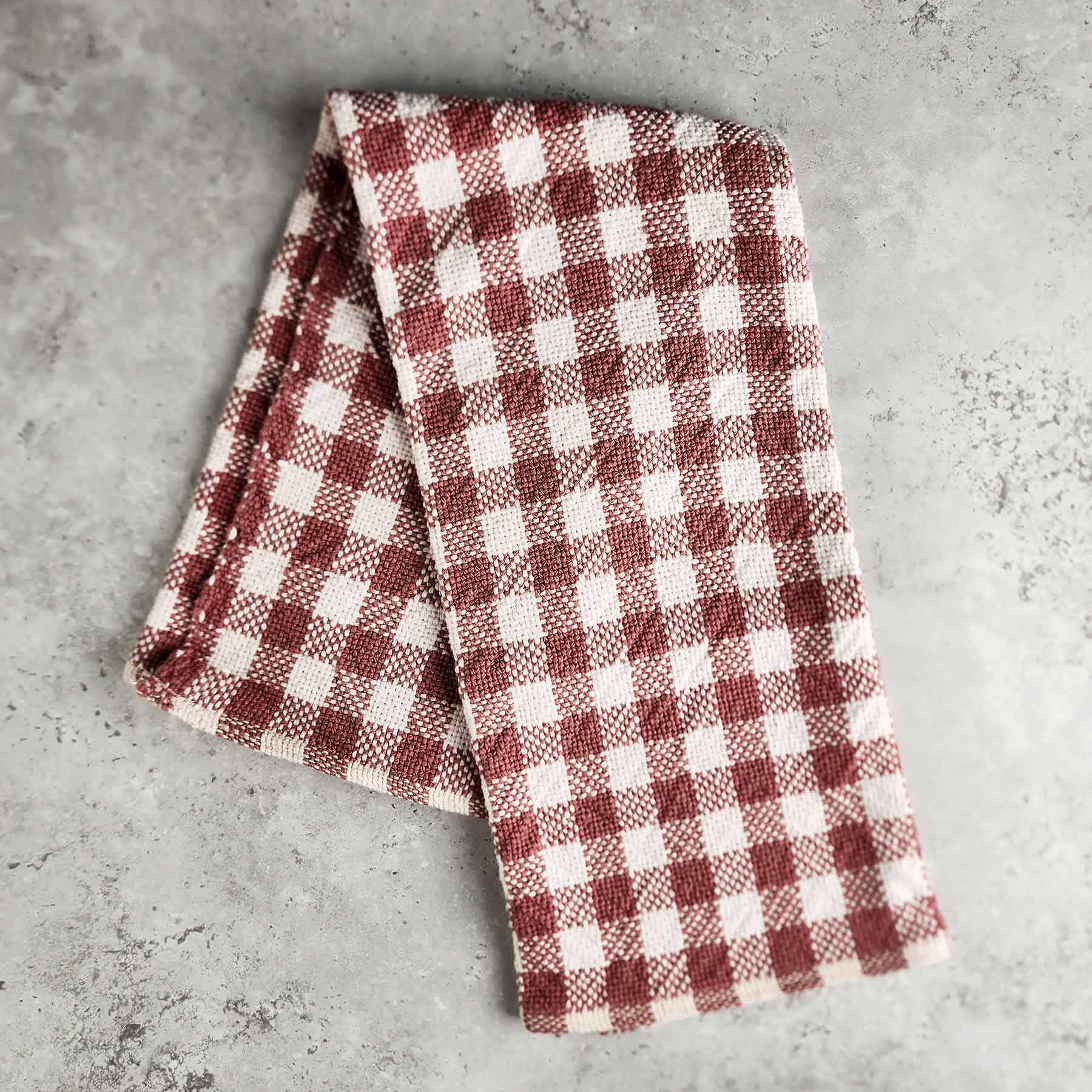 Handmade Towel; Chartreuse/Color Checker