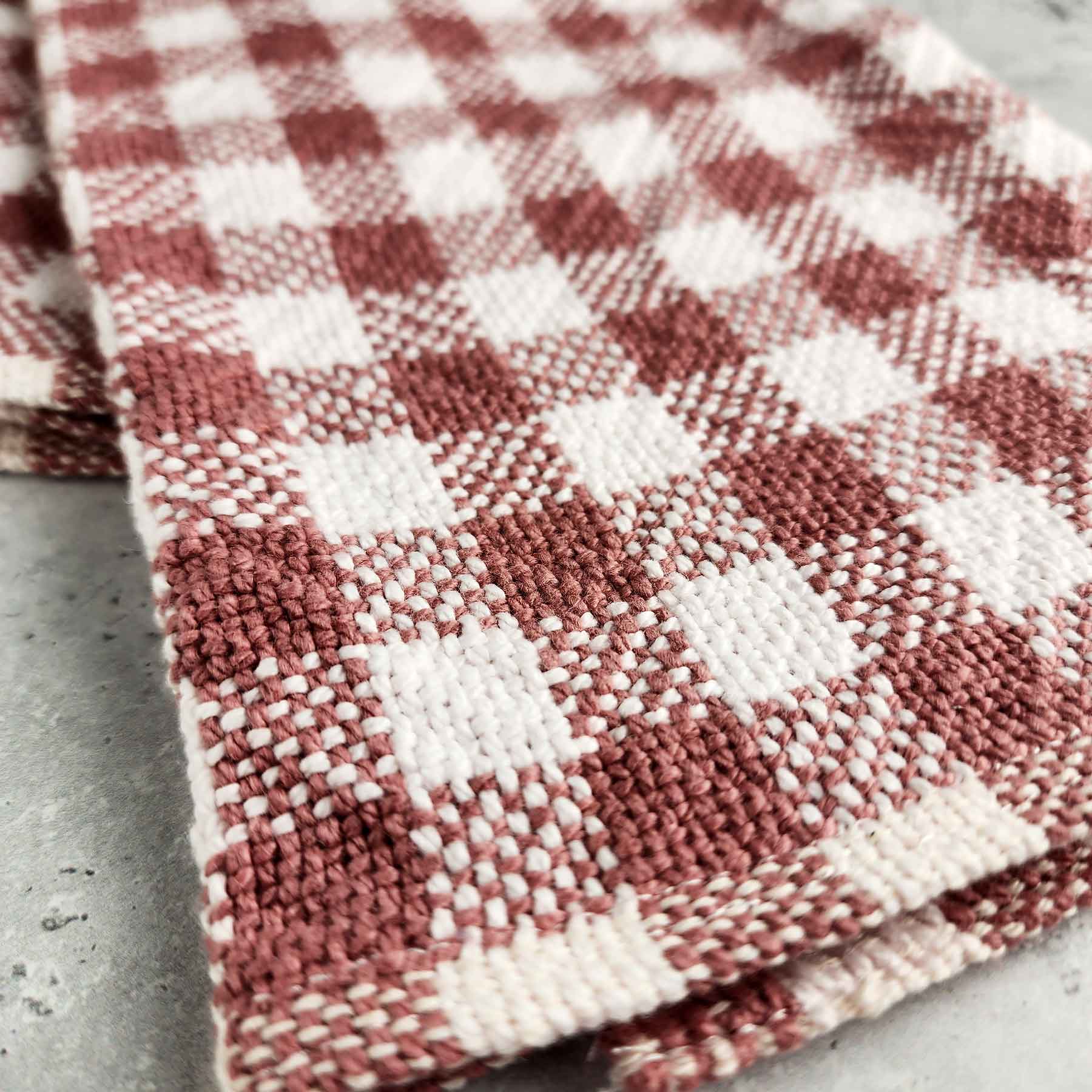 Handmade Towel; Chartreuse/Color Checker