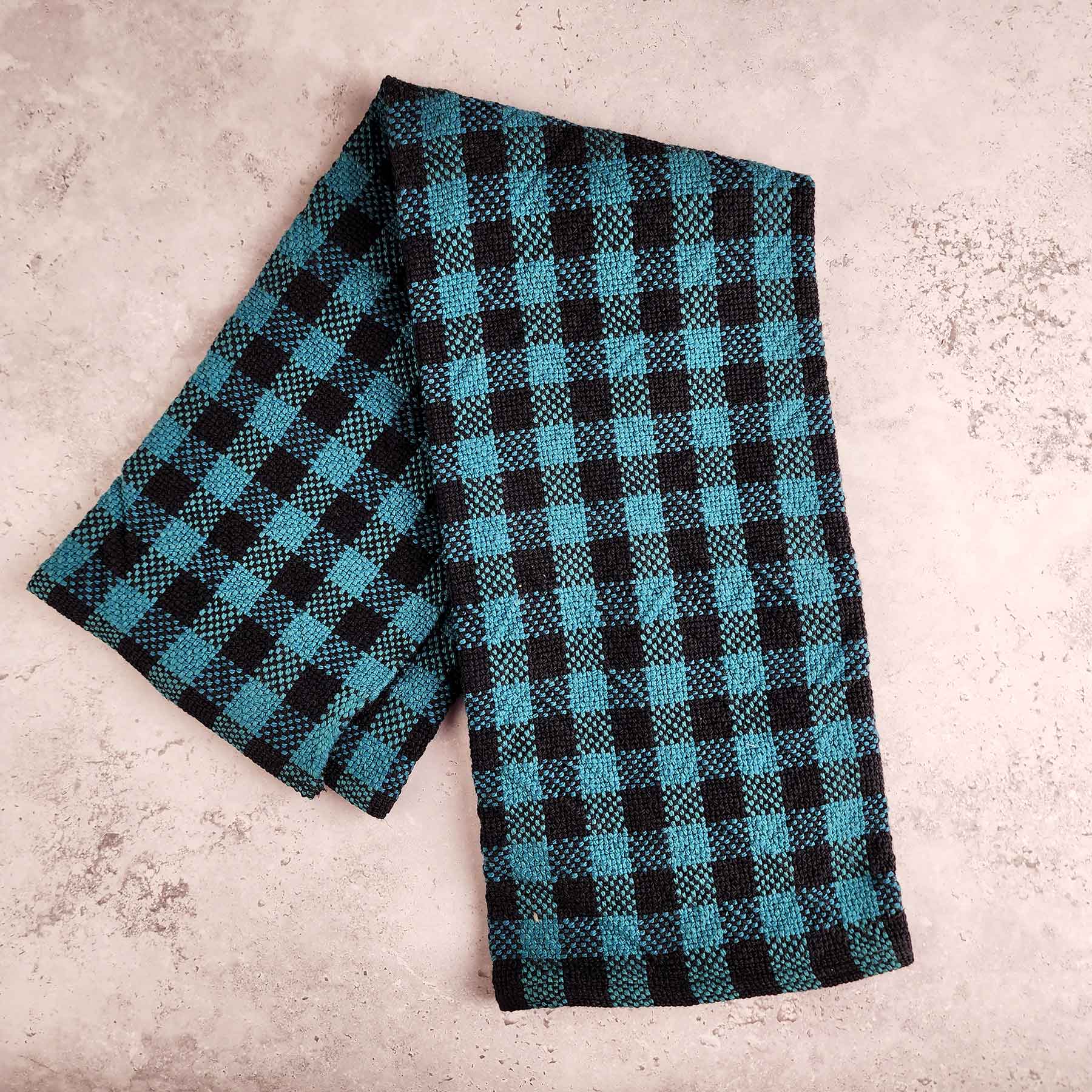 Handmade Towel; Chartreuse/Color Checker