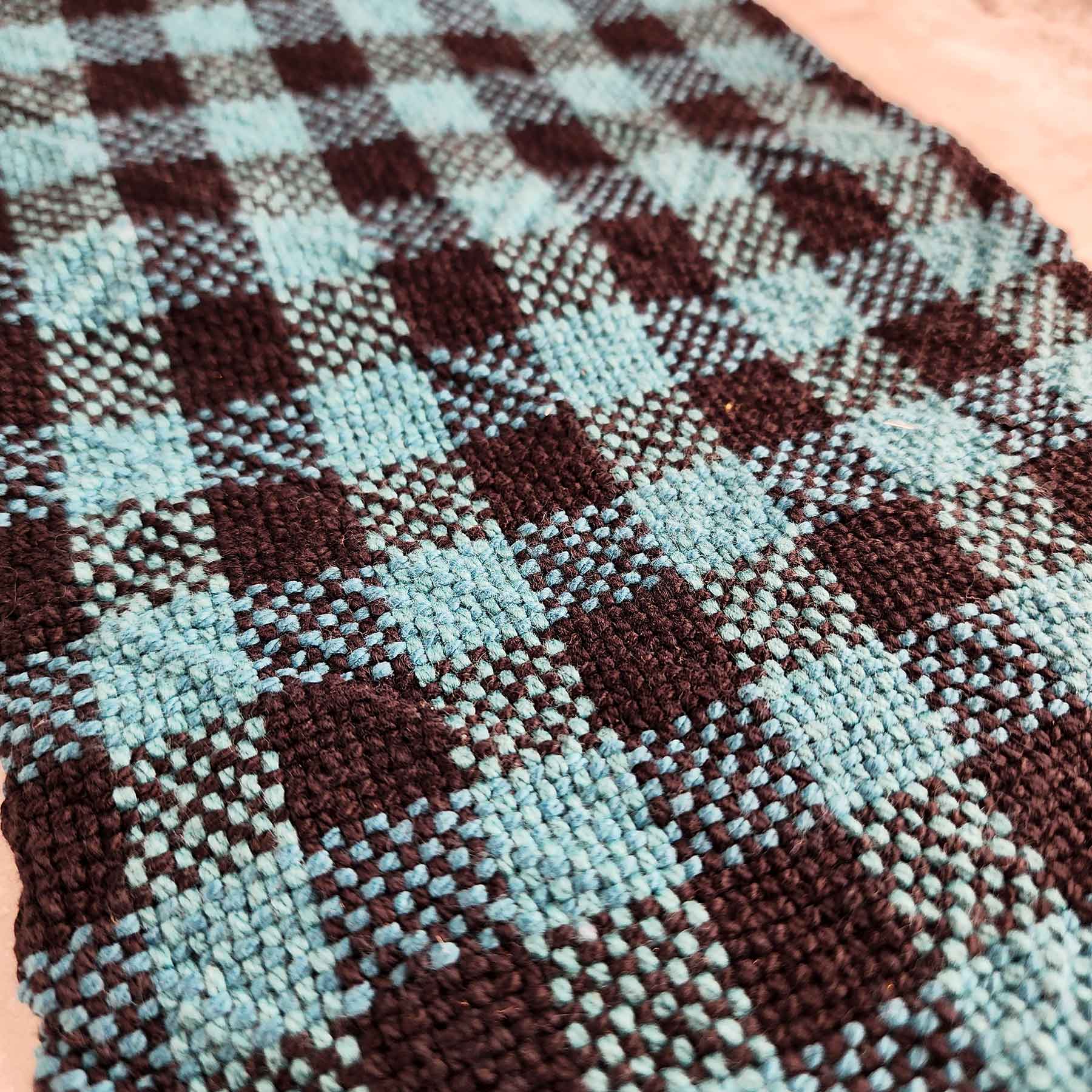 Handmade Towel; Chartreuse/Color Checker
