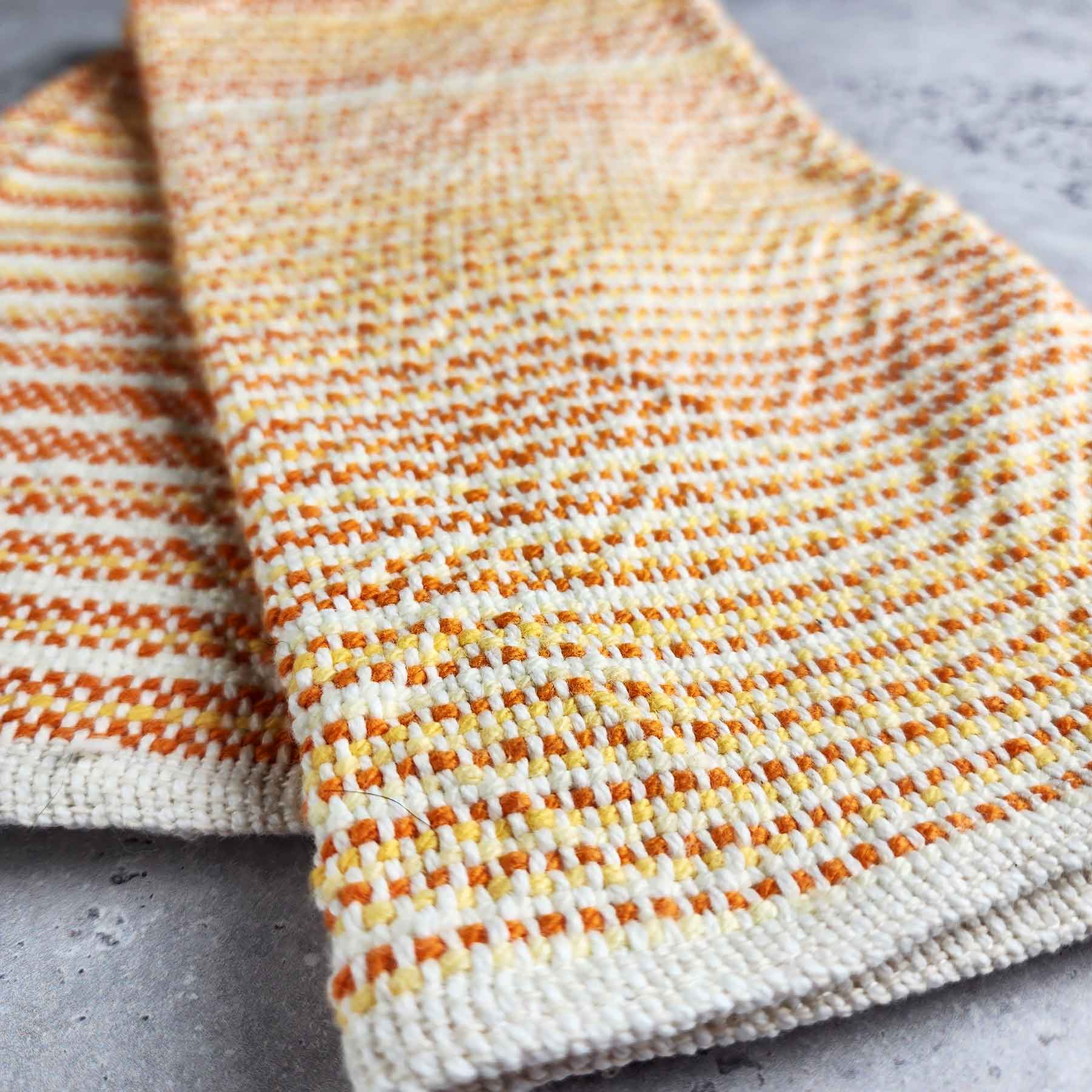 Handmade Towel: Ombre Blue-Green