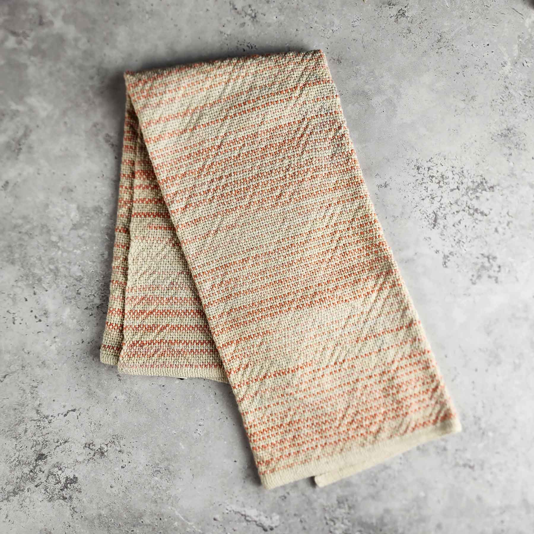 Handmade Towel: Ombre Yellow-Orange