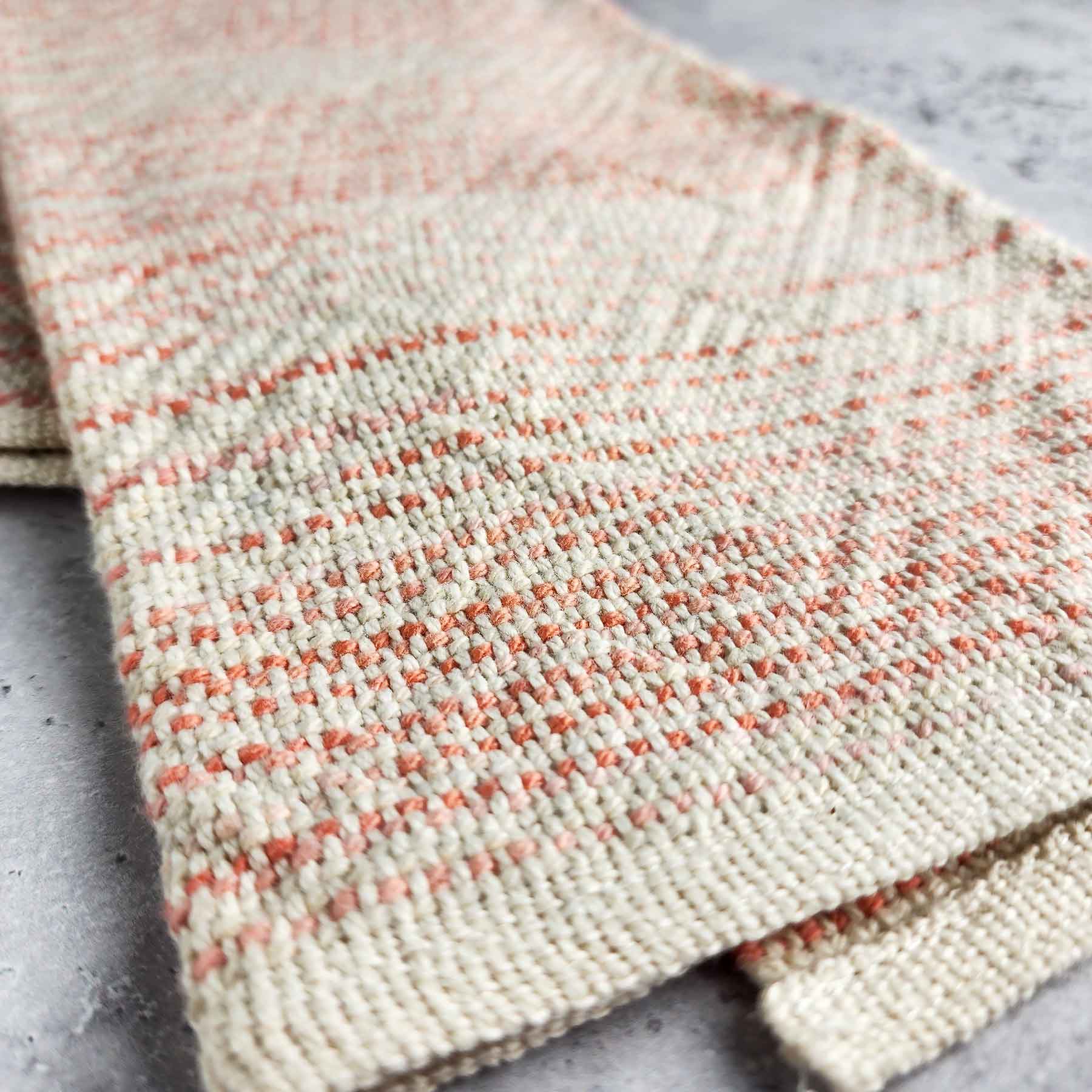 Handmade Towel: Ombre Yellow-Orange