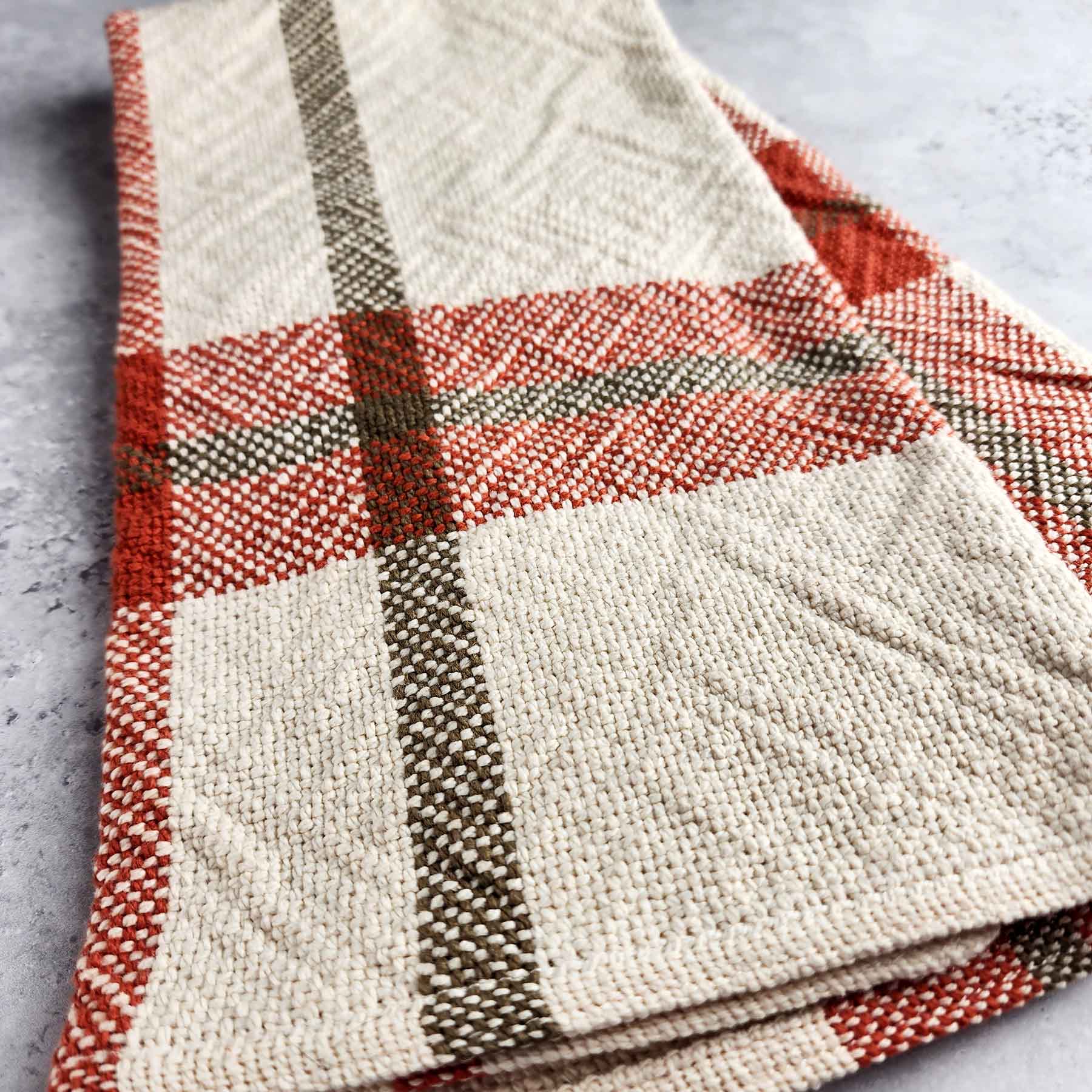 Orange & Neutral Handmade Towel