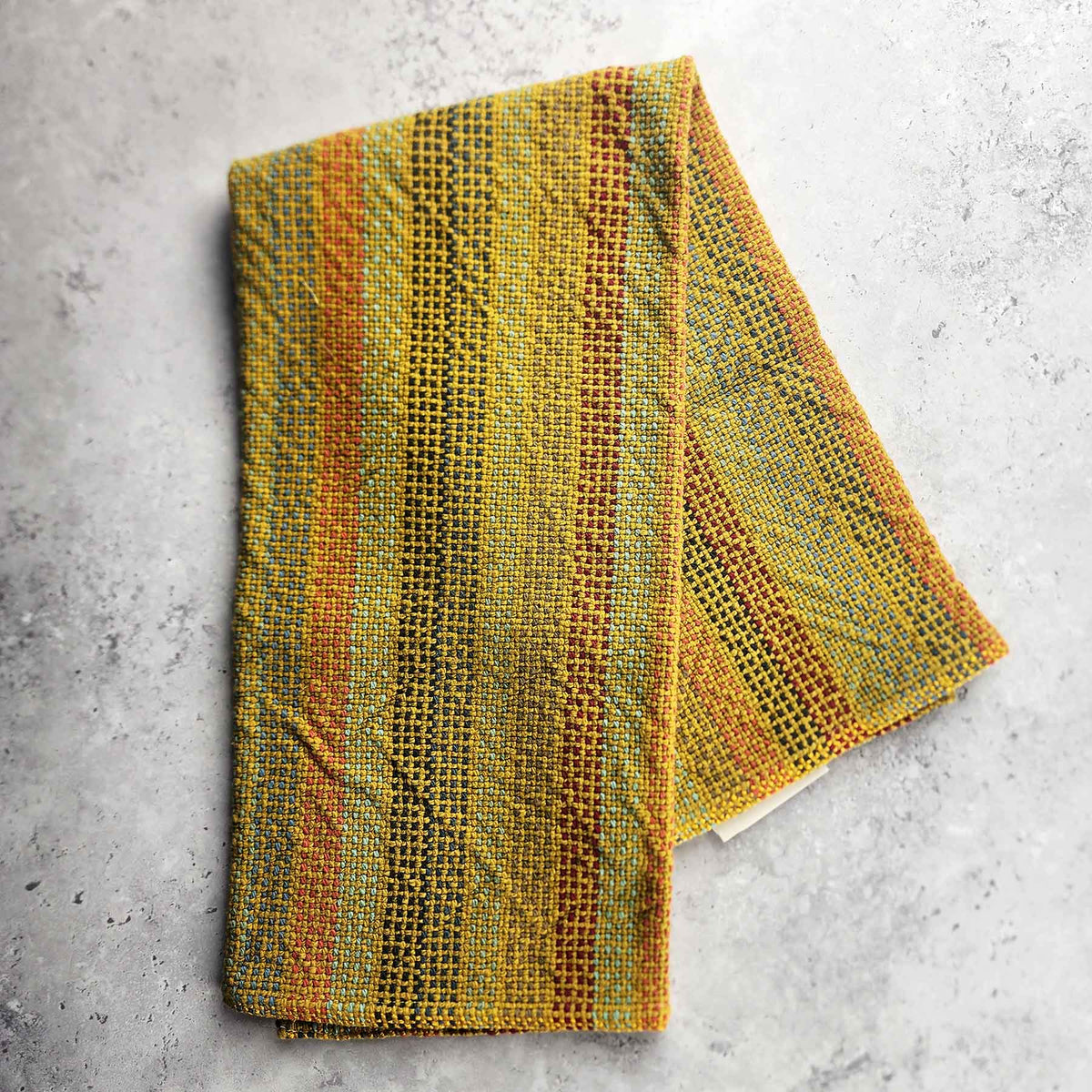Mustard & Color Stripes Handmade Towel
