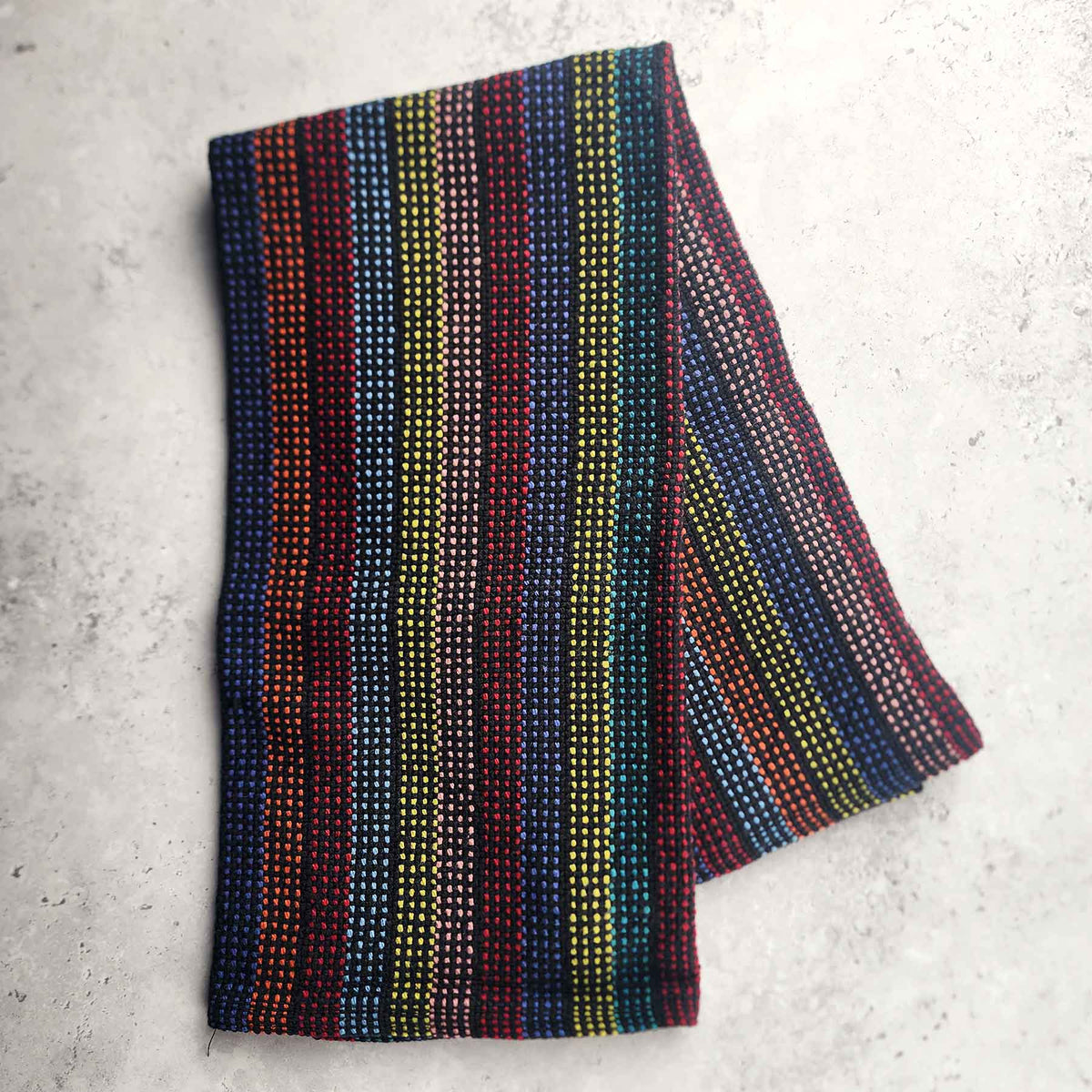 Black & Color Stripes Handmade Towel