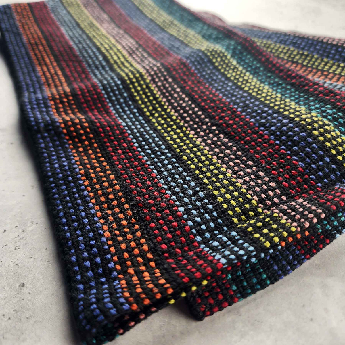 Black & Color Stripes Handmade Towel