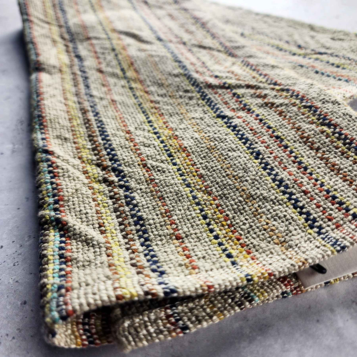 Wheat & Color Stripes Handmade Towel