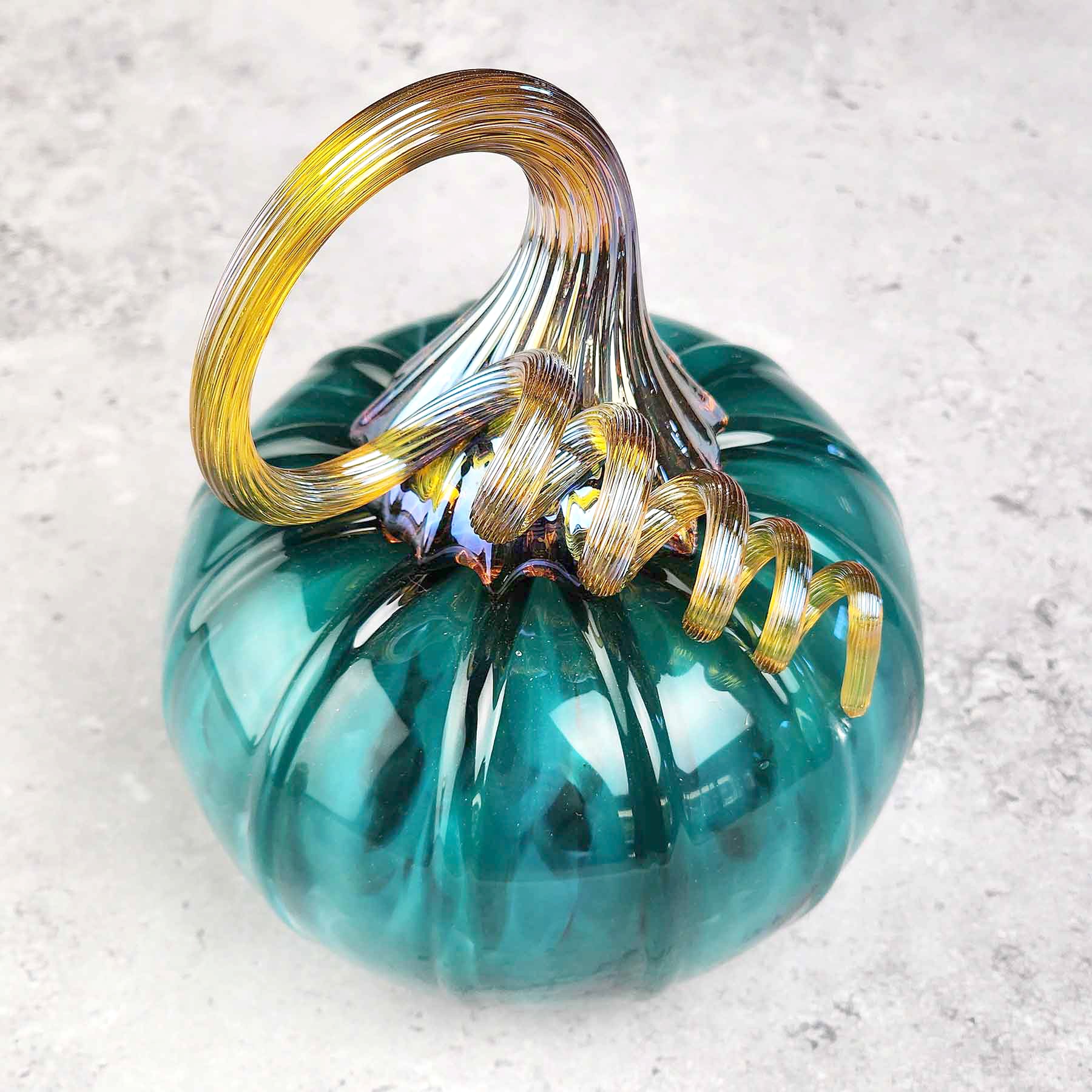 Glossy Teal Pumpkin