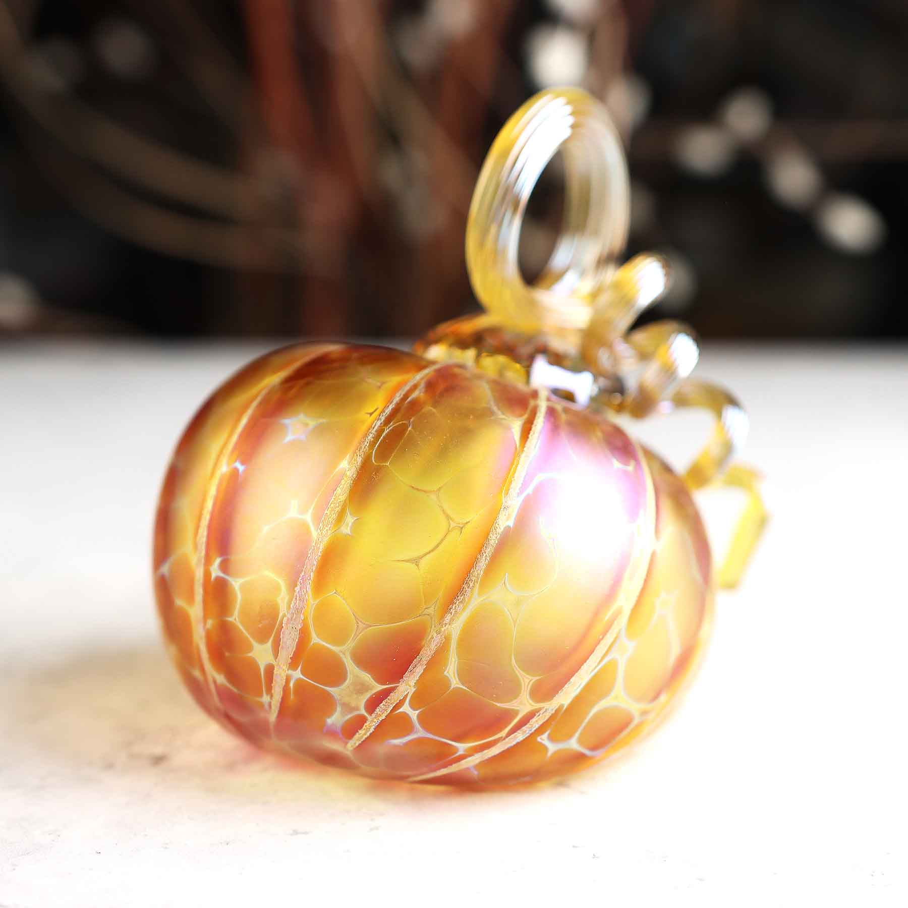 Gold Ruby Tilted Pumpkin