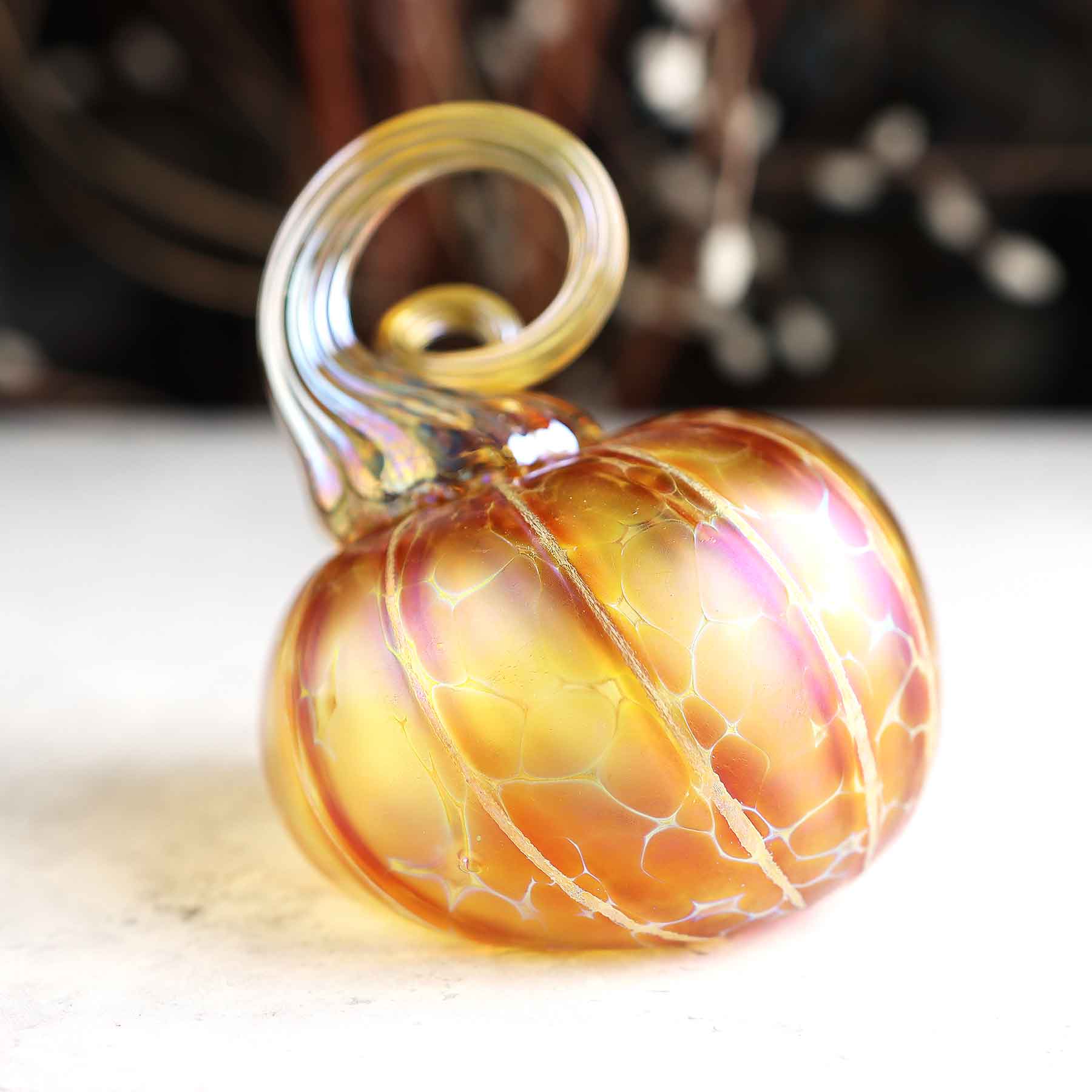Gold Ruby Tilted Pumpkin