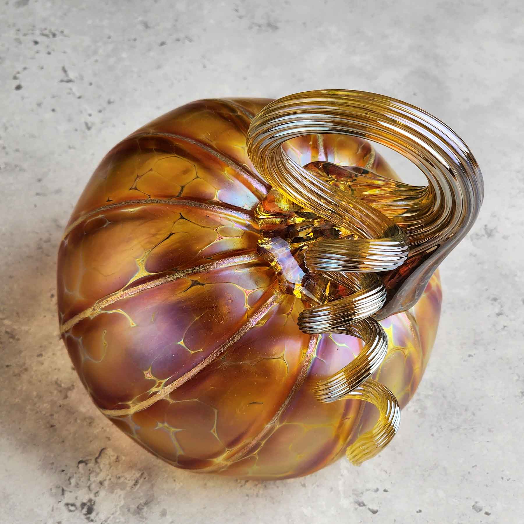 Gold Ruby Tilted Pumpkin
