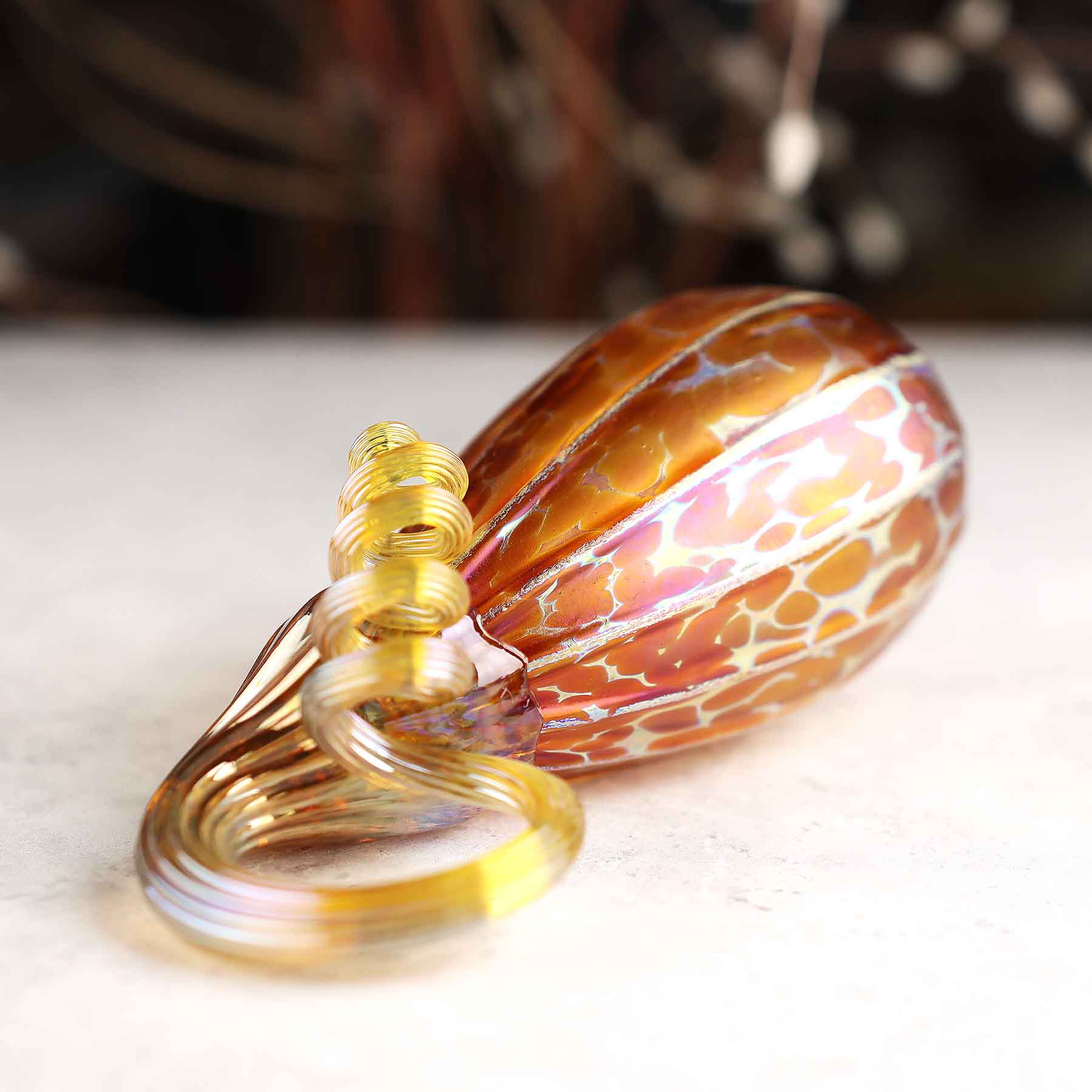 Gold Ruby Tilted Pumpkin