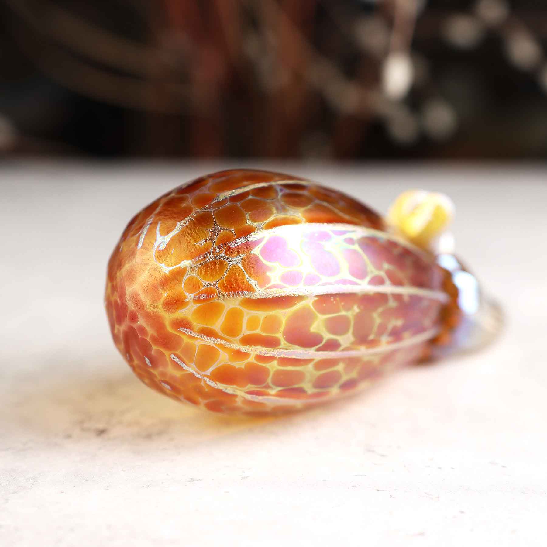 Gold Ruby Tilted Pumpkin
