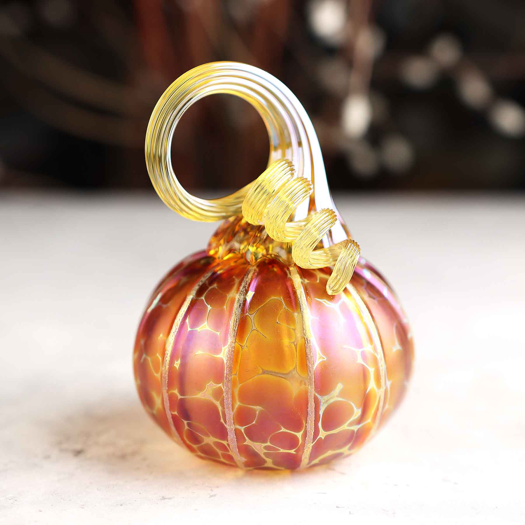 Gold Ruby Tilted Pumpkin
