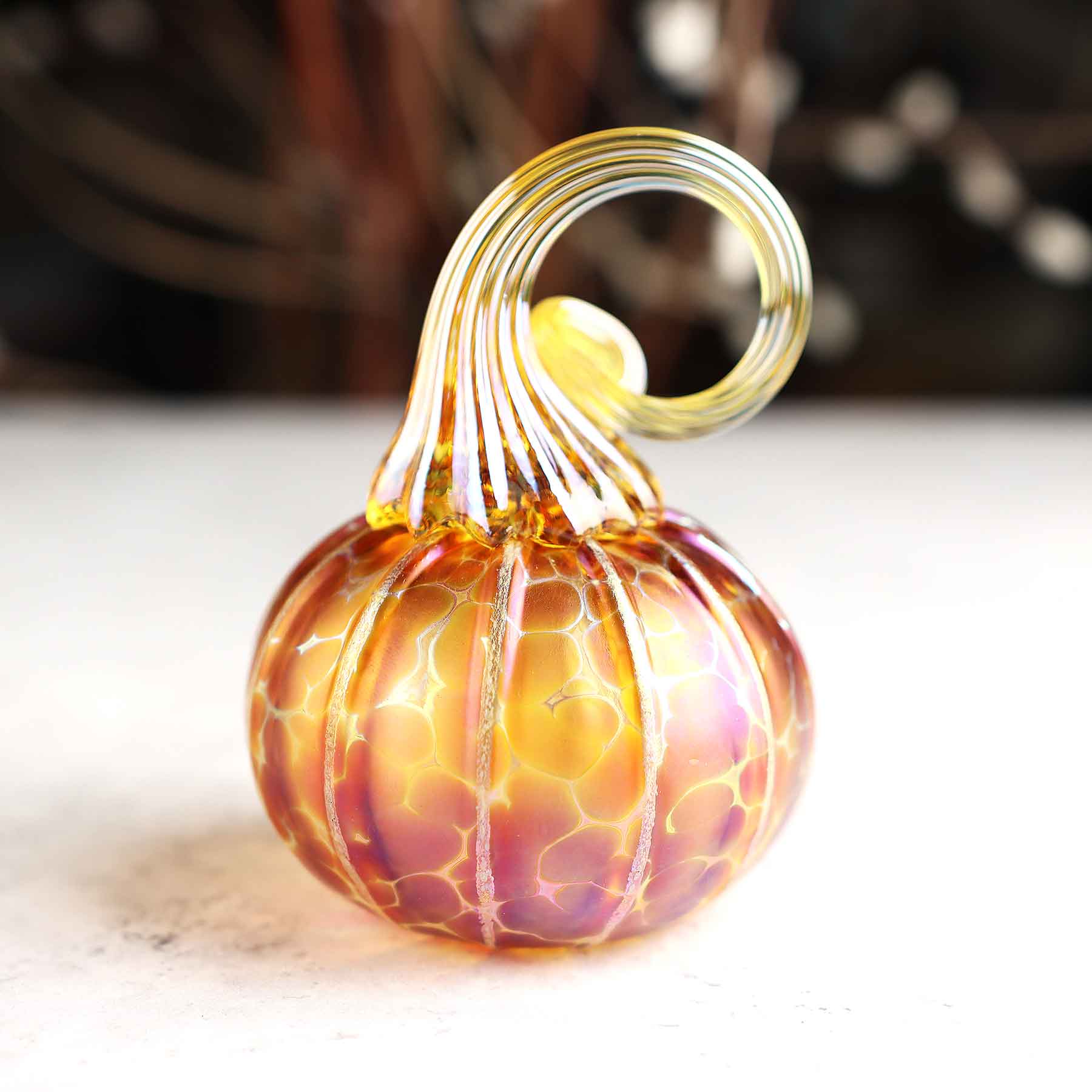 Gold Ruby Tilted Pumpkin